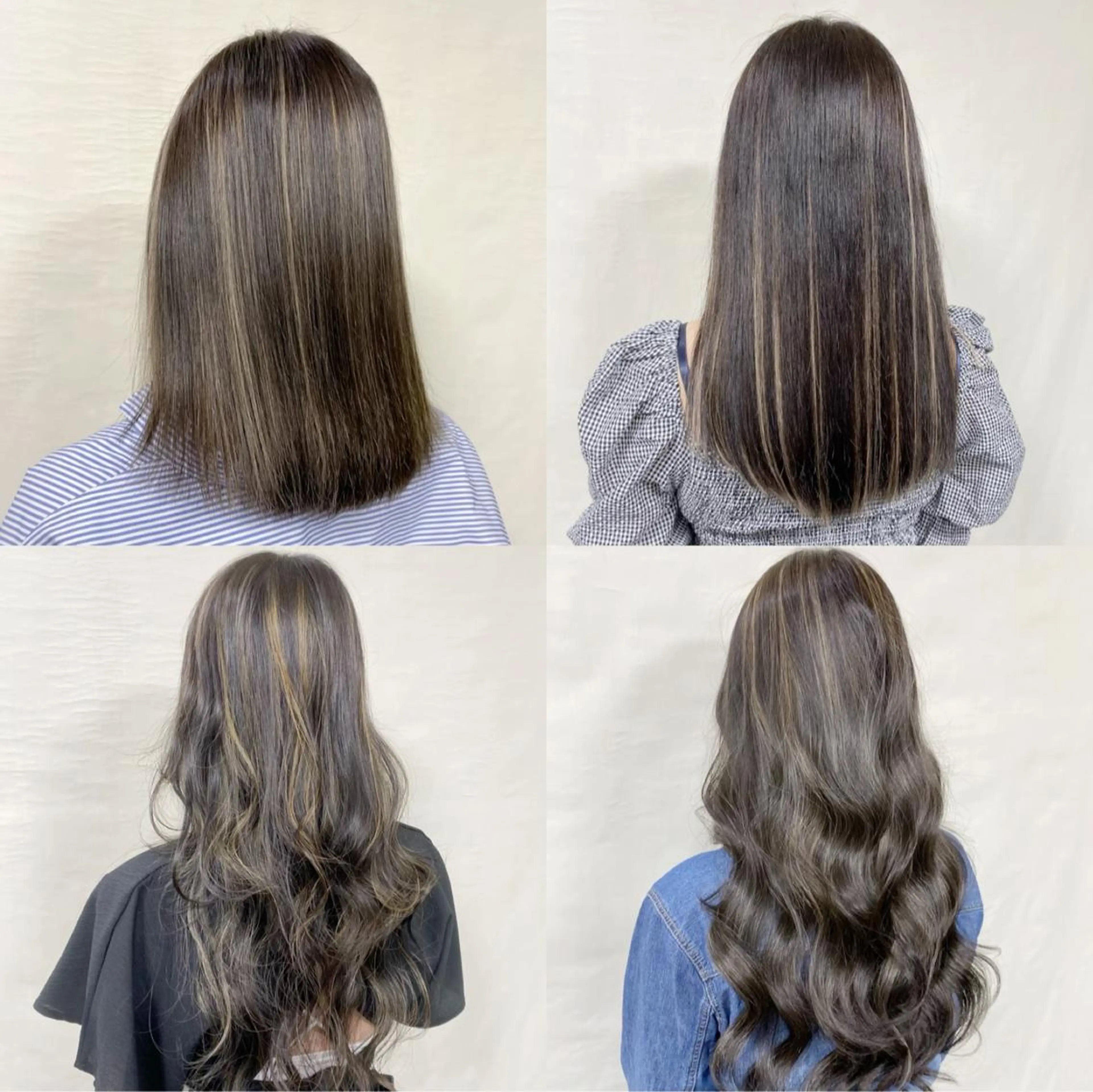 セミロング カラー ヘアアレンジ ブリーチ ハイライトカラー ハイライト カット ヘアカラー トリートメント 髪質改善【縮毛矯正】 美髪ボブを量産する人のヘアスタイル
