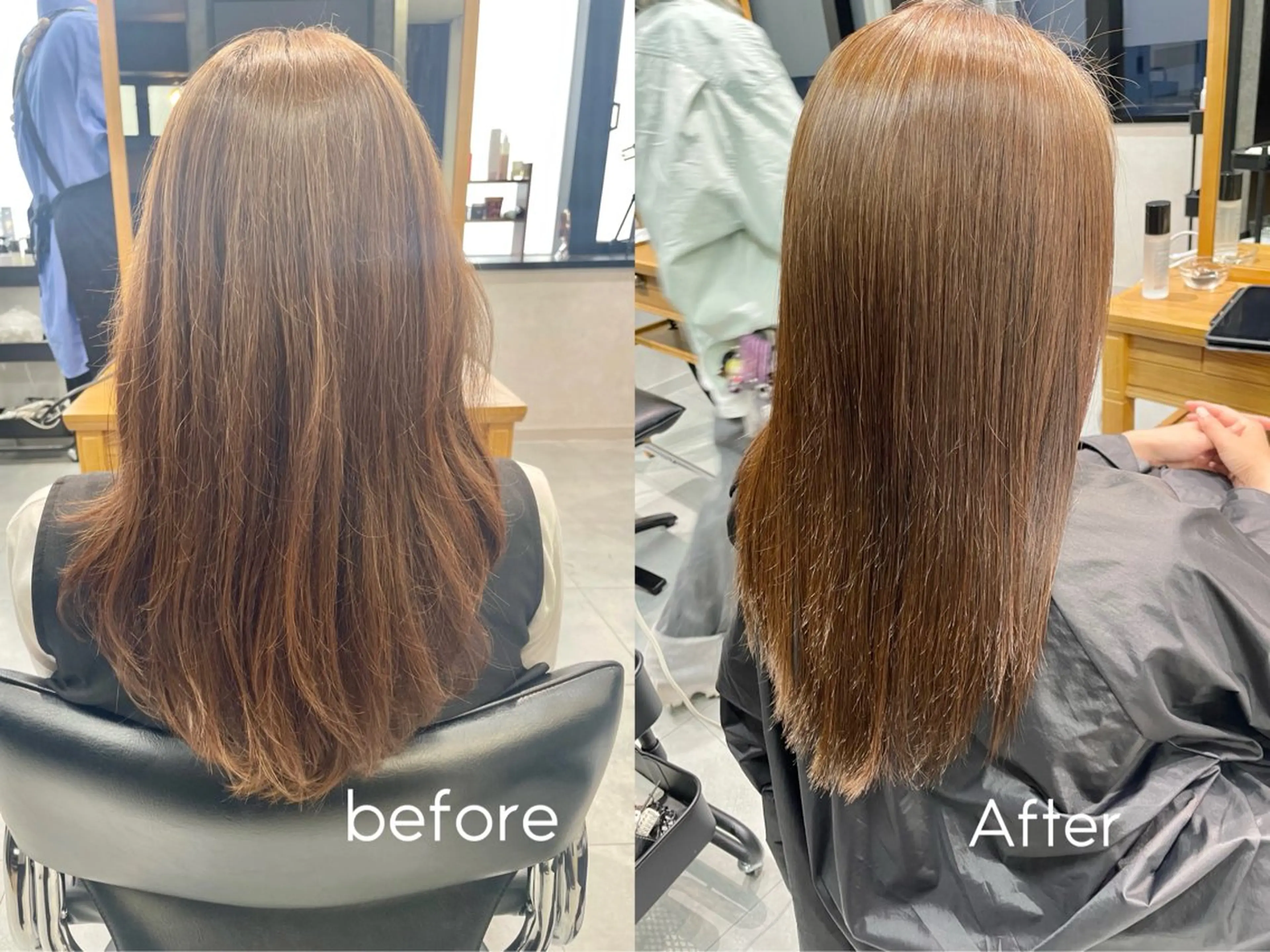 ロング カラー パーマ ストレートパーマ カット 縮毛矯正 トリートメント ✨横須賀髪質改善✨️ 加藤 百音のヘアスタイル
