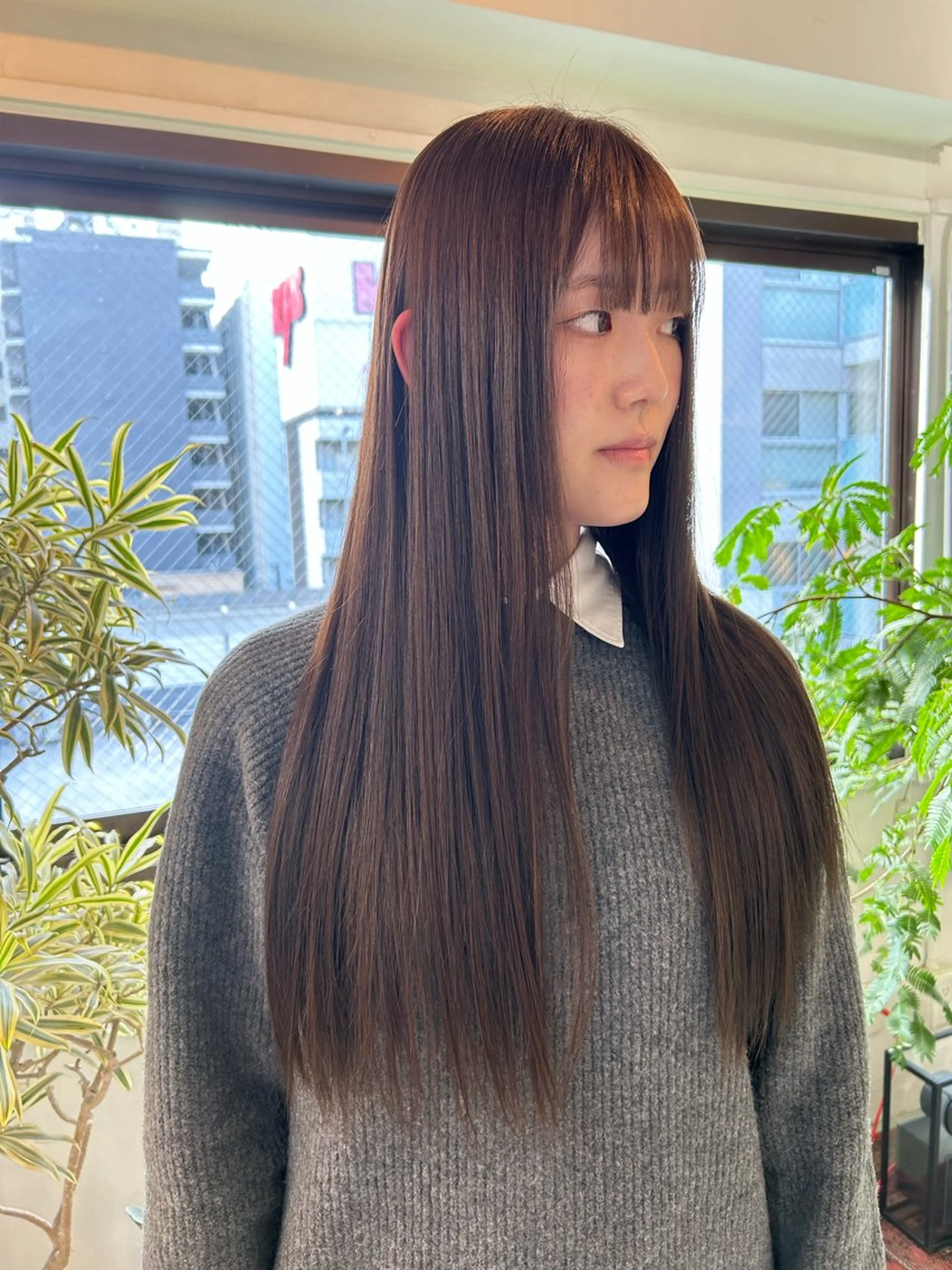 ロング 縮毛矯正 FavyS所属・心斎橋/カラー /りくのヘアスタイル