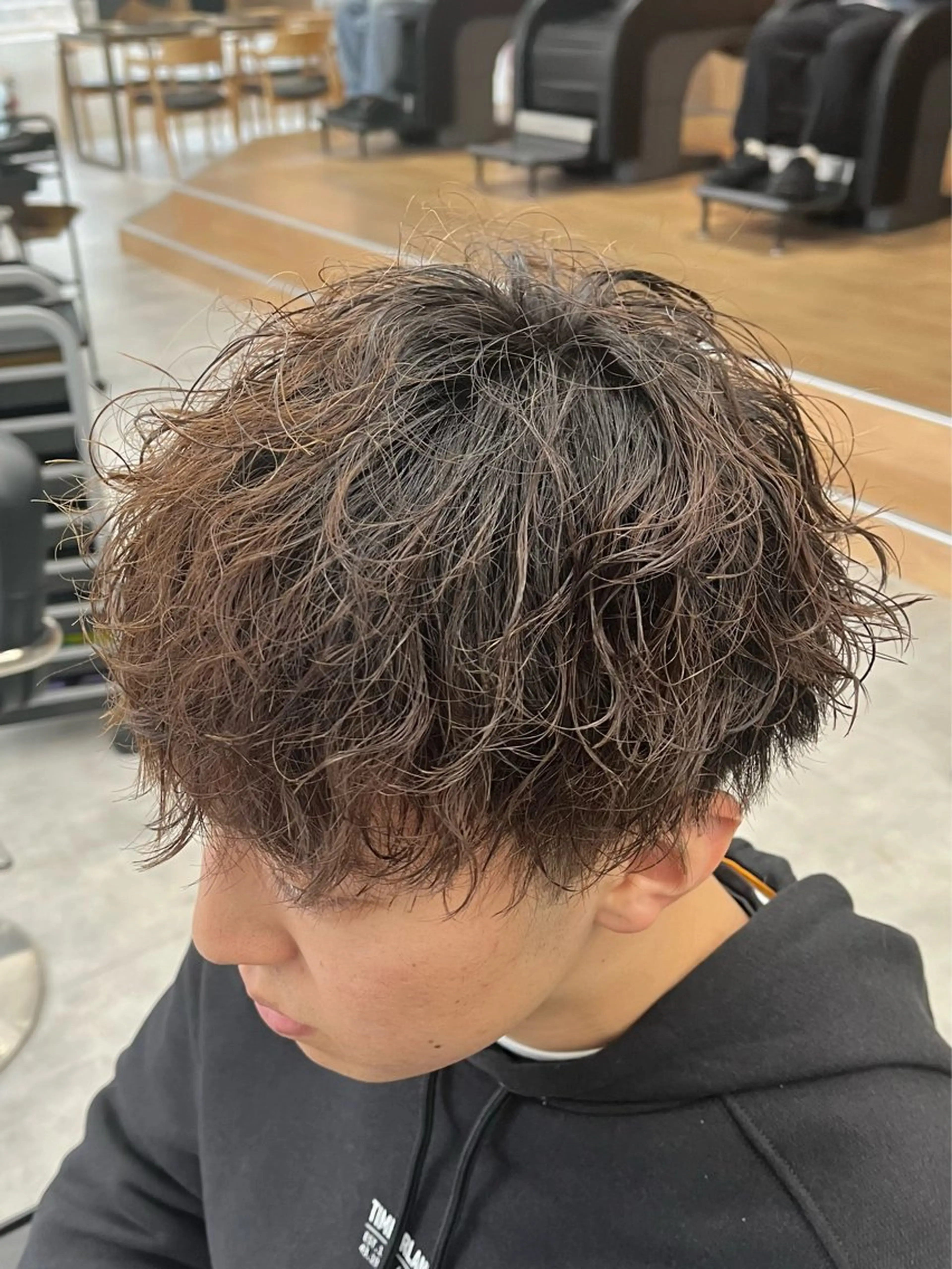 ショート カラー パーマ メンズ マッシュ メンズパーマ カット ヘアカラー 新潟メンズパーマ 新潟駅/小田拓実のヘアスタイル