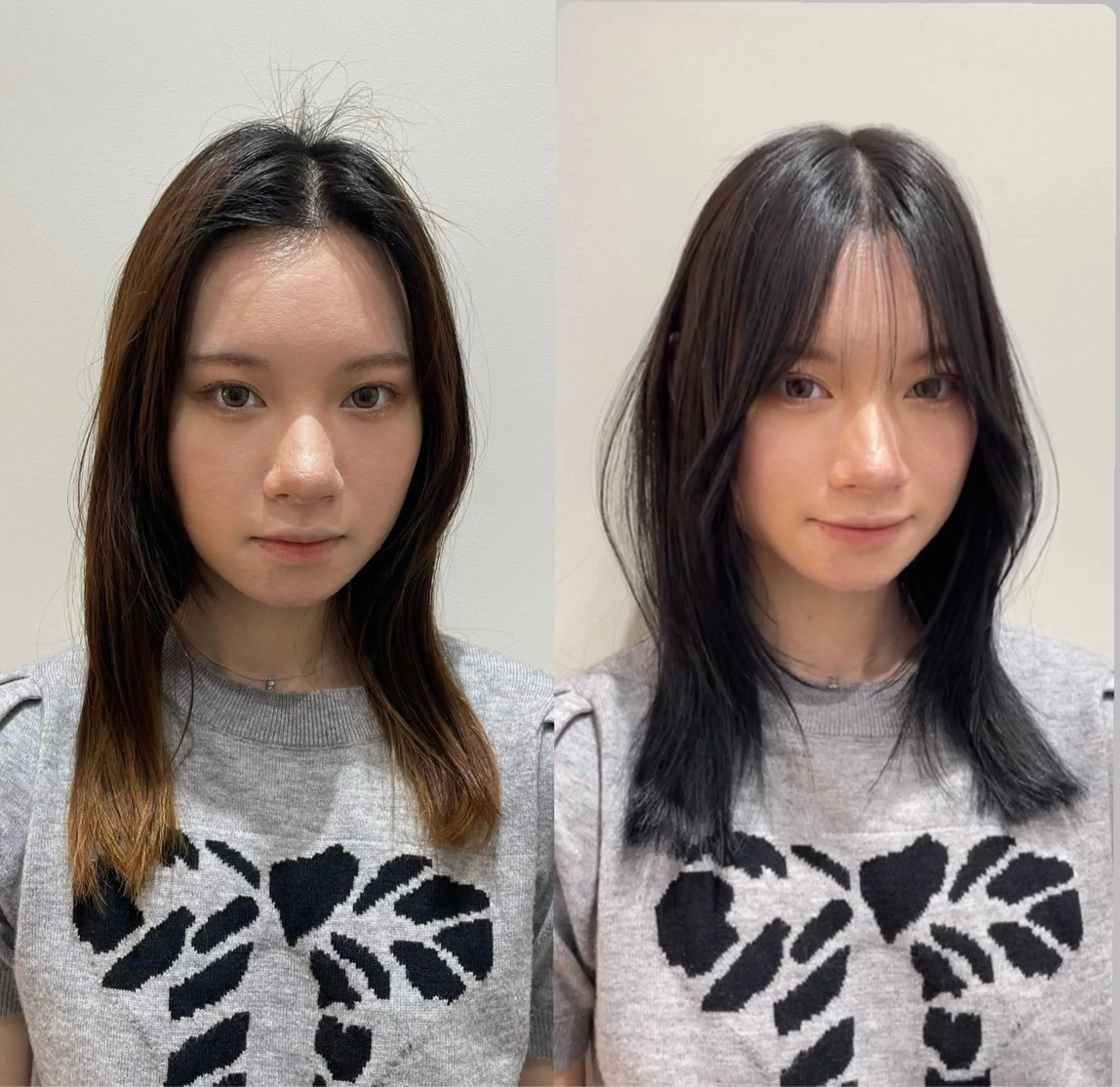 セミロング ボブ 韓国風ヘア レイヤーカット カット ヘアカラー トリートメント ❤︎︎韓国ヘア❤︎︎ 𝑺𝒉𝒊𝒉𝒐のヘアスタイル