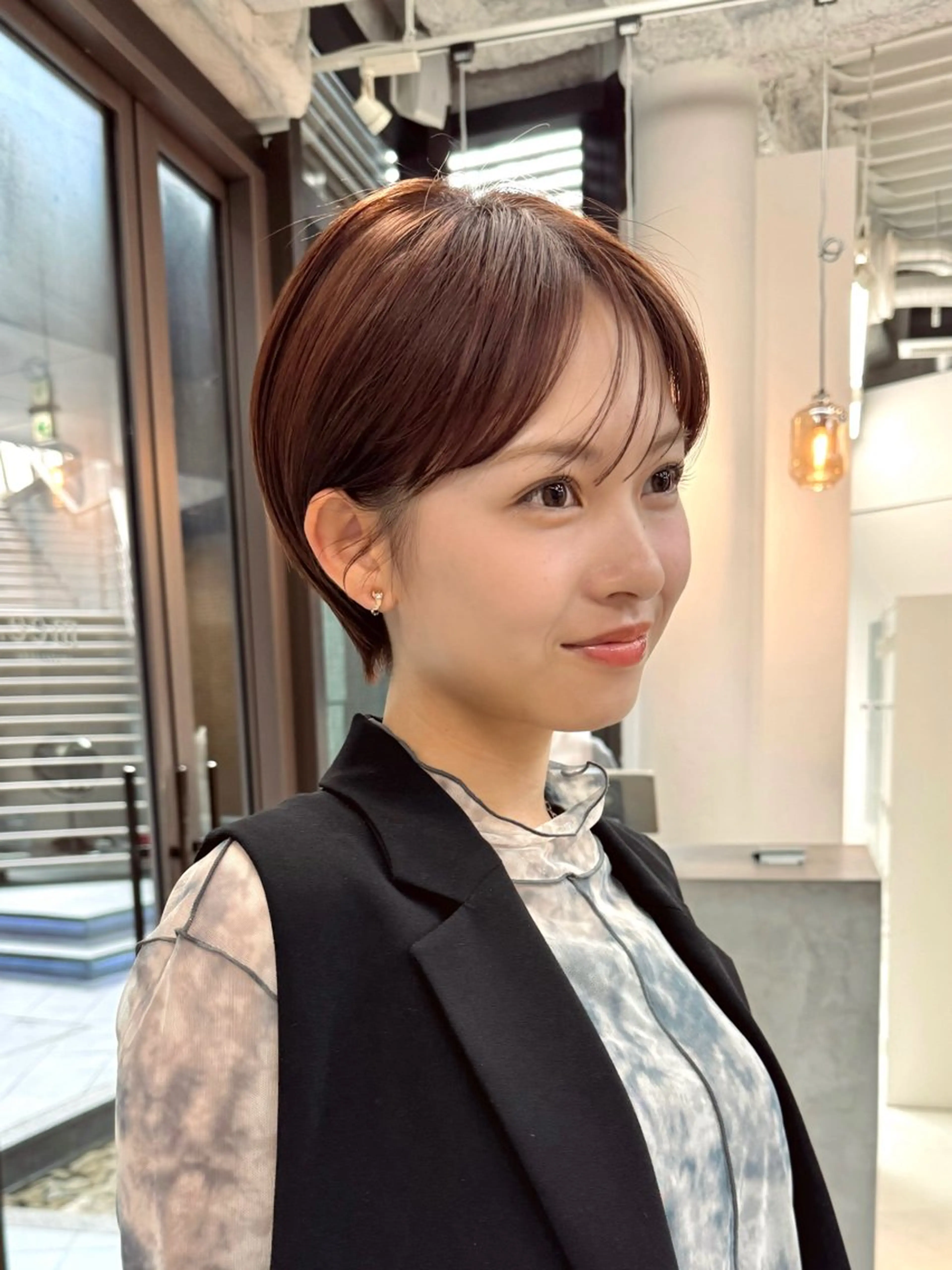 ショート カラー ハンサムショート ショートヘア mee.表参道所属・ボブ/ショート /パーマ/shinのヘアスタイル