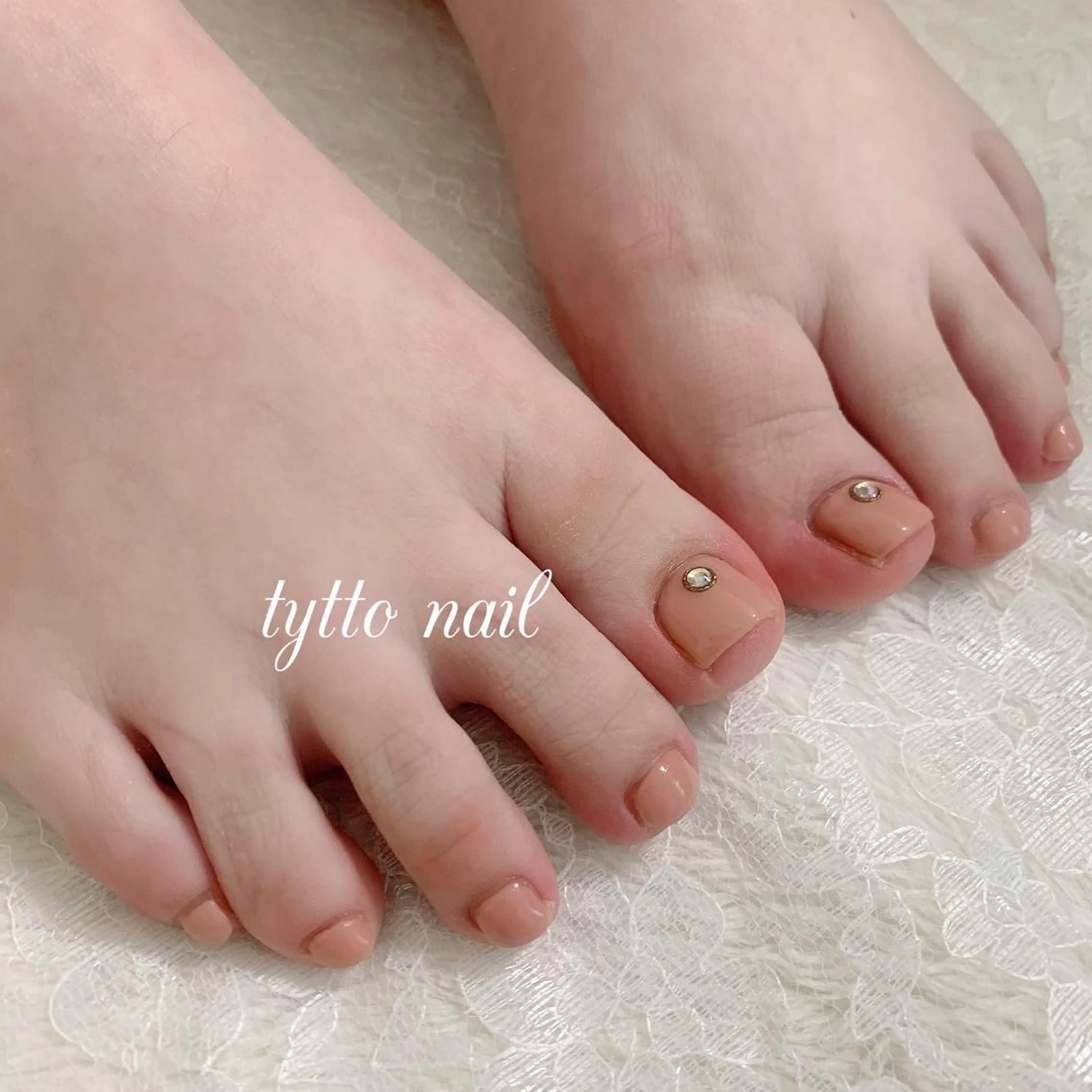 ネイル フットネイル オフィスネイル ワンカラーネイル ピンク ピンクベージュ フットネイル tytto nail ❤︎‪‪eri‪‪のネイルデザイン