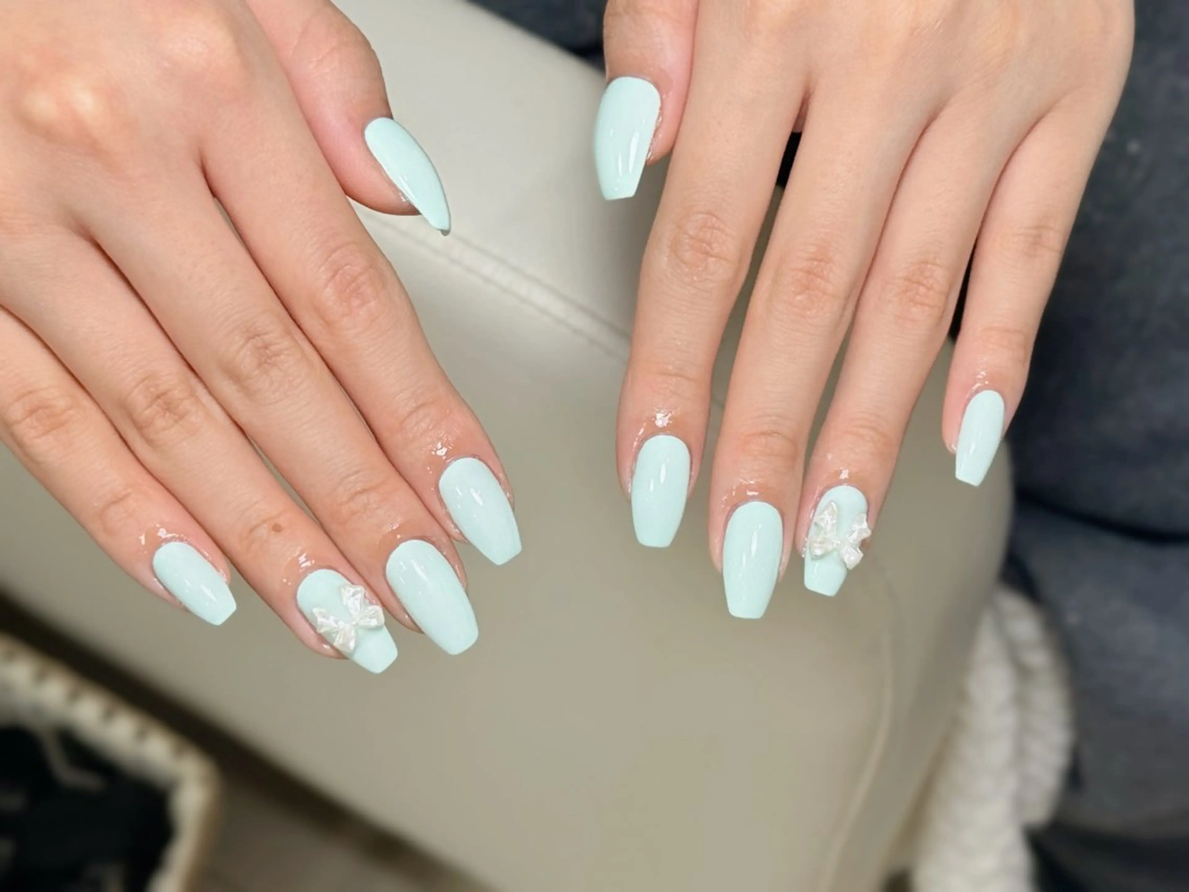 ネイル アートネイル オーロラネイル チークネイル フレンチネイル ガラスフレンチ ハンドネイル 🎀セ リ🎀のネイルデザイン