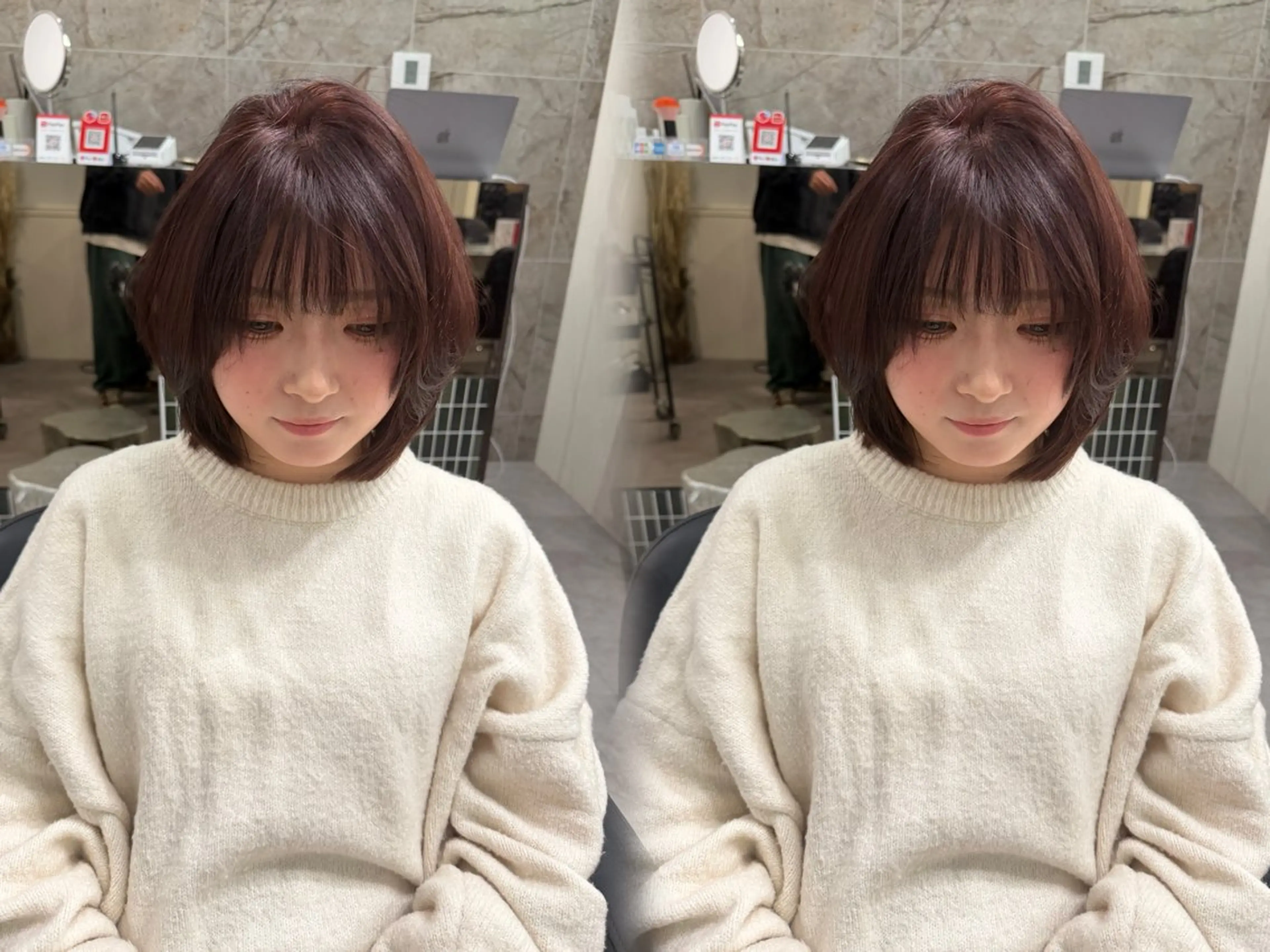 ミディアム カット ヘアカラー トリートメント 猿渡 竜司｜透明感 カラー×レイヤーのヘアスタイル