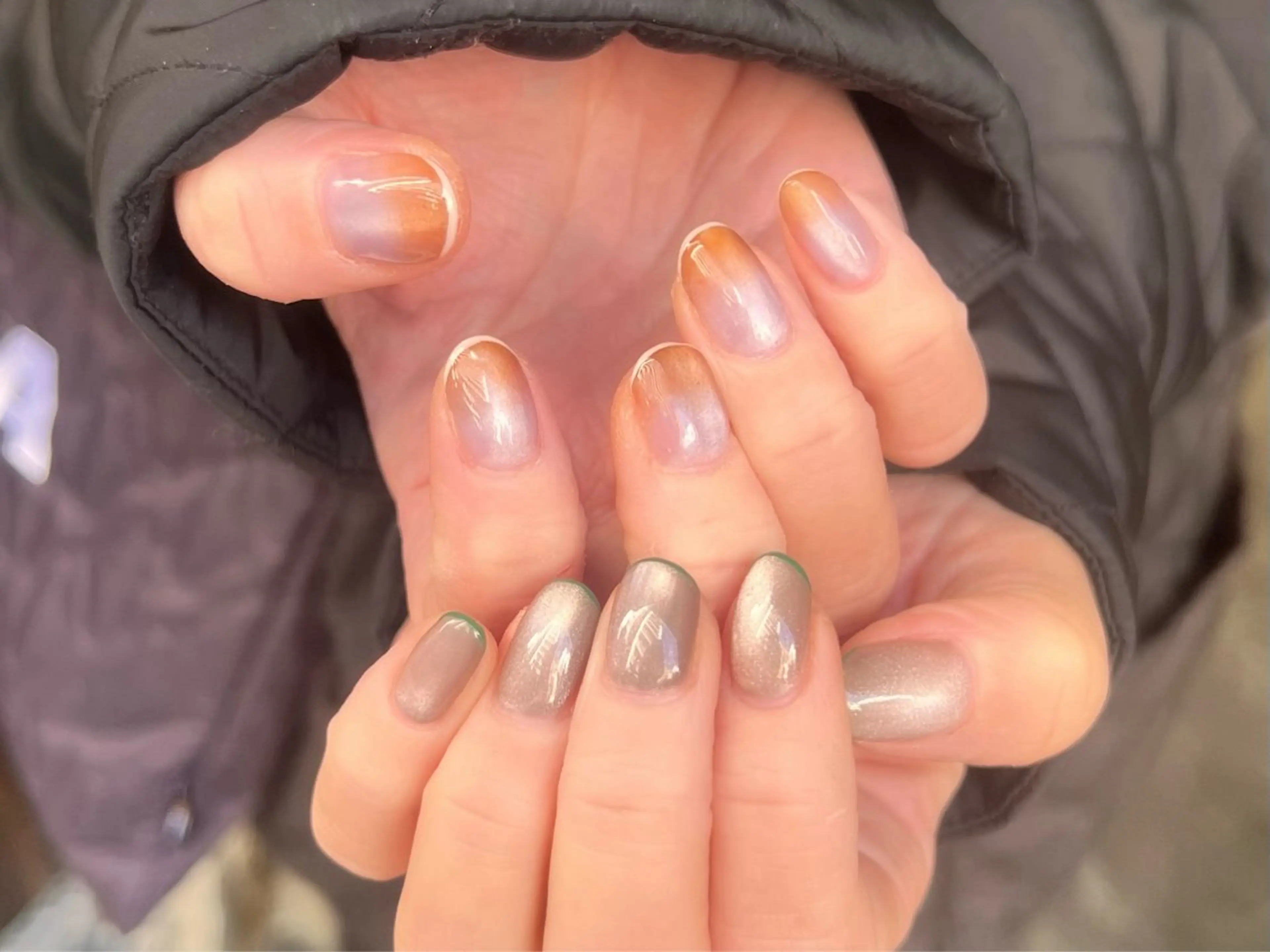 ネイル マグネットネイル ニュアンスネイル ハンドネイル LEFTNAILS フィルインニュアンスのネイルデザイン