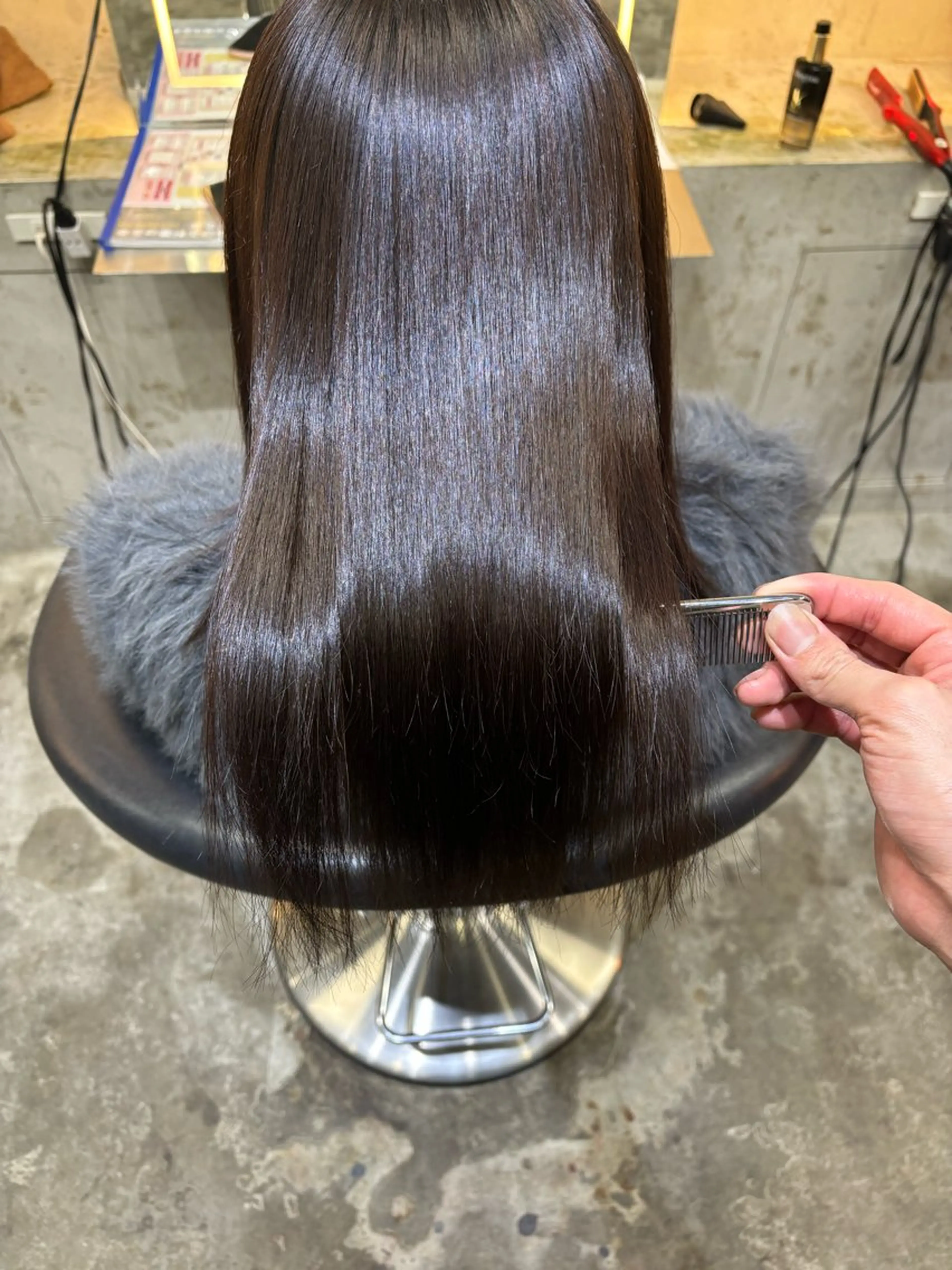 ミディアム 縮毛矯正 Lond表参道店所属・うる艶縮毛カラー✨ たいよう☀️のヘアスタイル