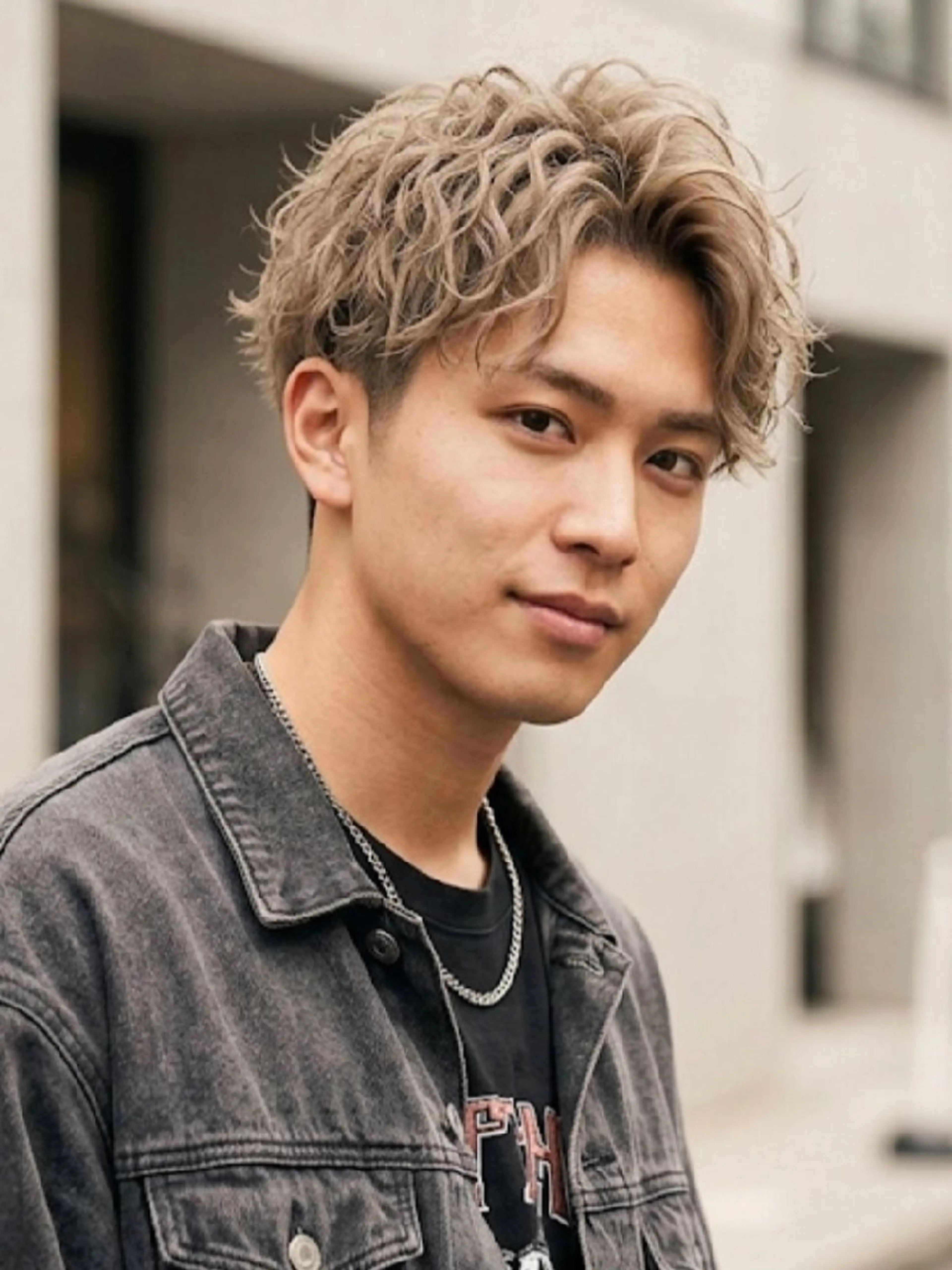 ショート カラー パーマ メンズ メンズブリーチ メンズハイトーン メンズパーマ ブリーチ ハイトーンカラー カット パーマ YOKUTO/パーマ ︎/当日予約⭕️のヘアスタイル