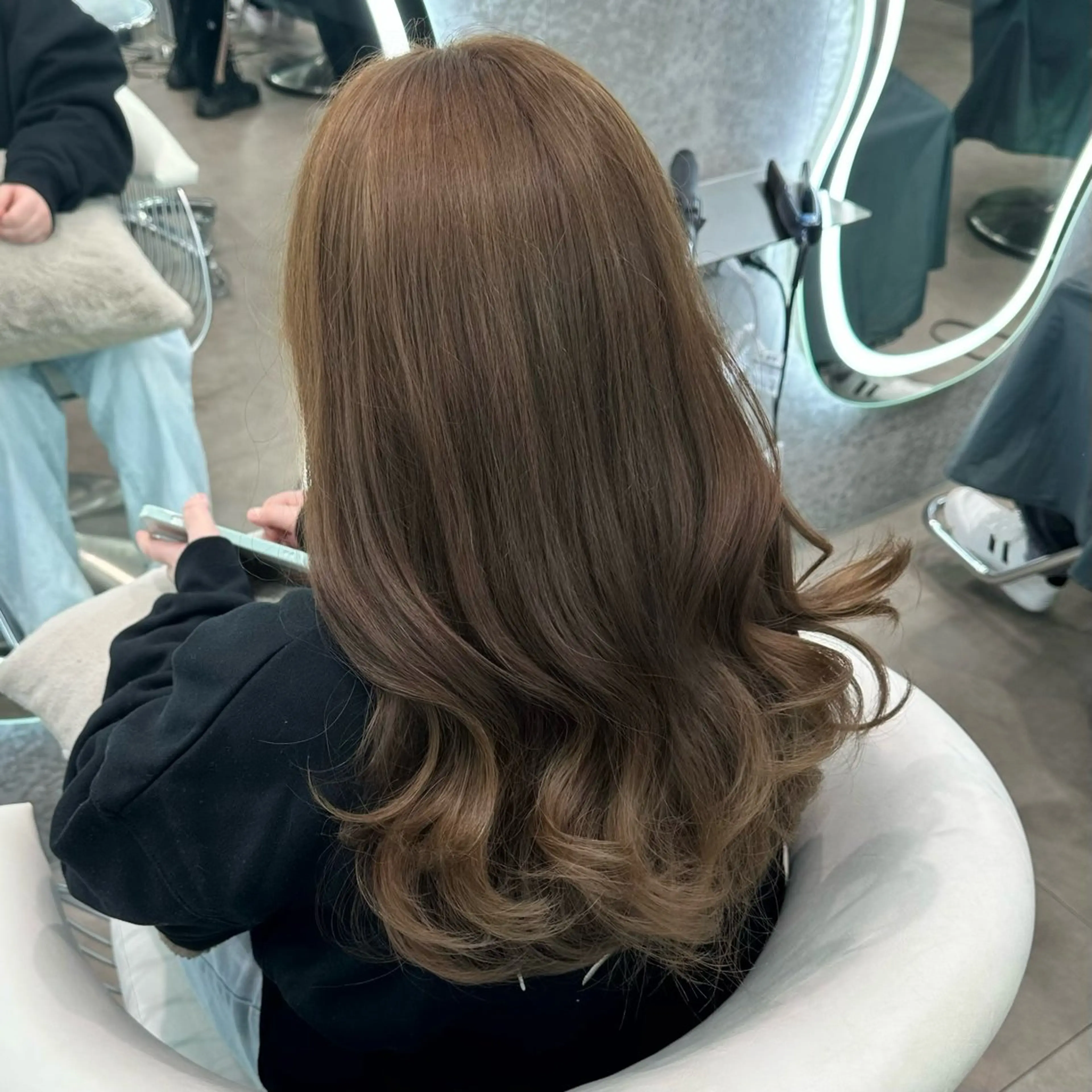 ミディアム カット ヘアカラー トリートメント ブリーチなしW🎀 髪質改善／はのんのヘアスタイル