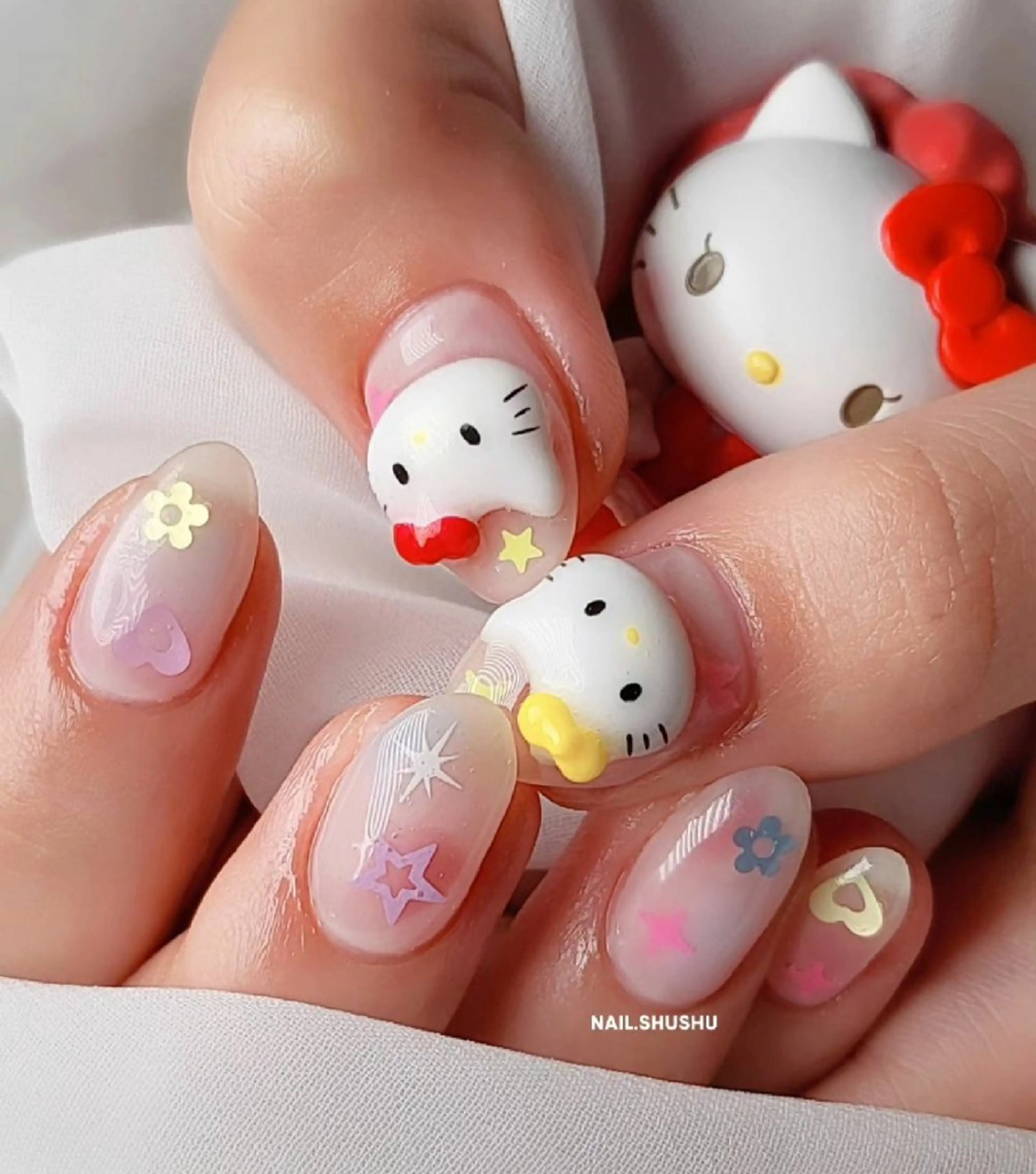 ネイル 持ち込み ニュアンスネイル ワンカラーネイル シンプルネイル 夏ネイル 3dパーツ/流行り 👧shushu❤️のネイルデザイン