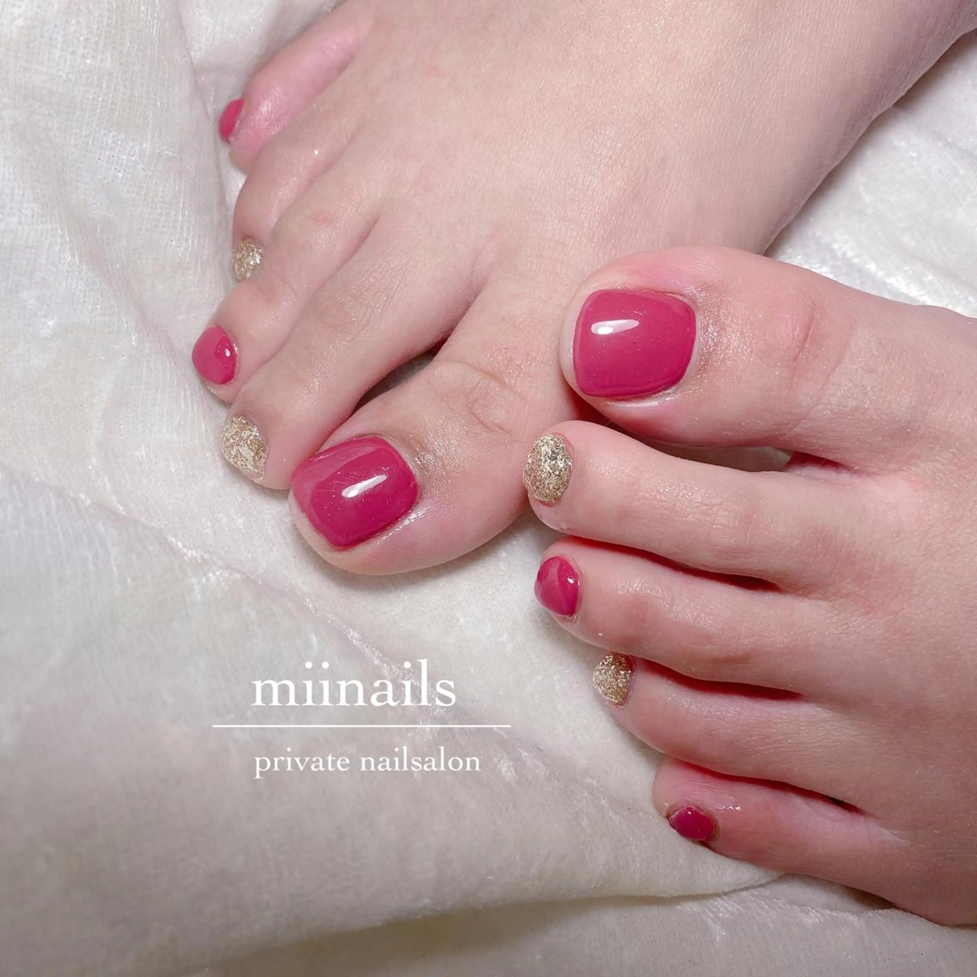 ネイル 韓国ネイル ワンホンネイル フットネイル nailsalon miinailsのネイルデザイン