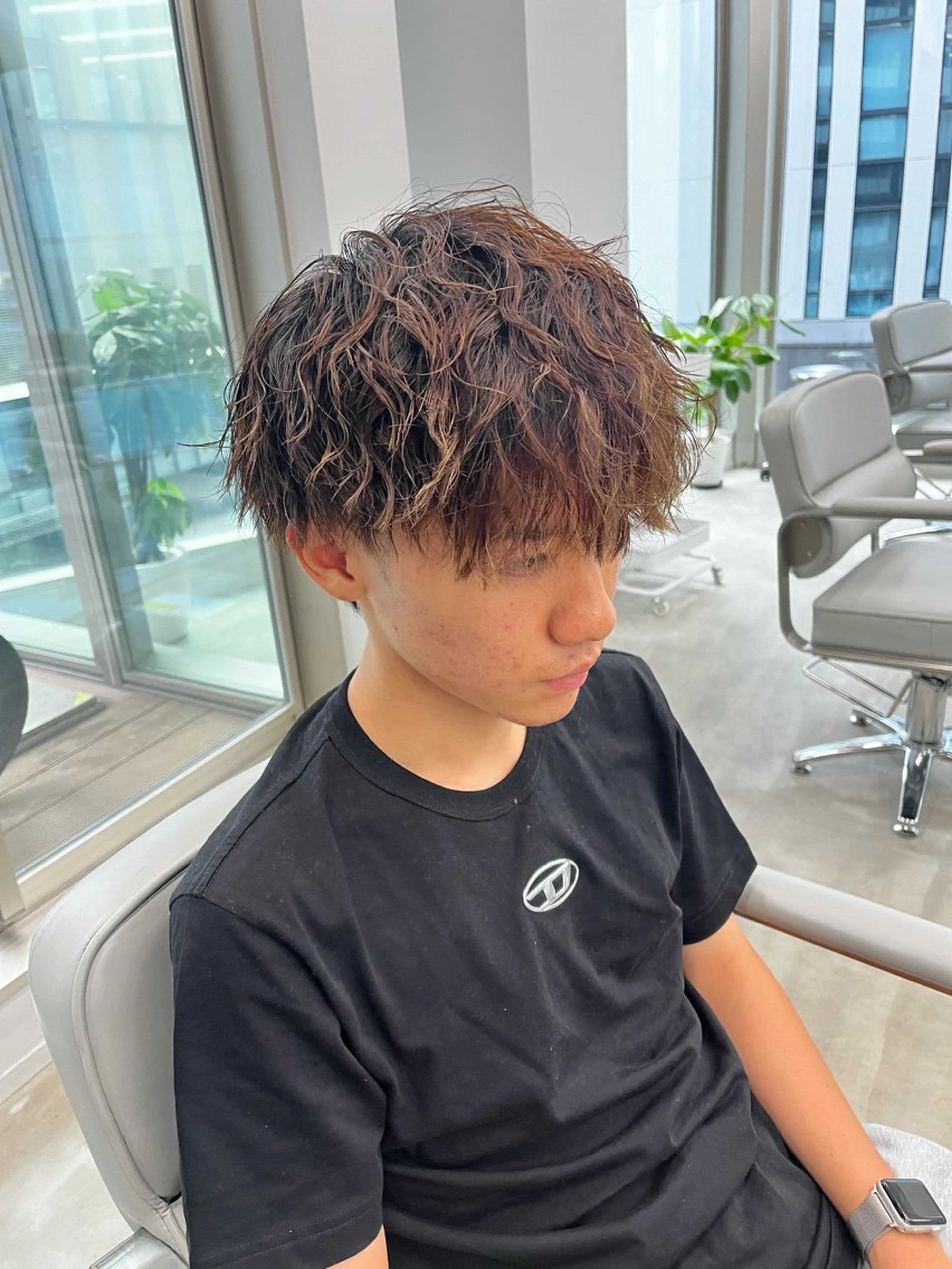 ショート メンズ カット パーマ ニュアンスパーマ/ ウルフ/ときなのヘアスタイル