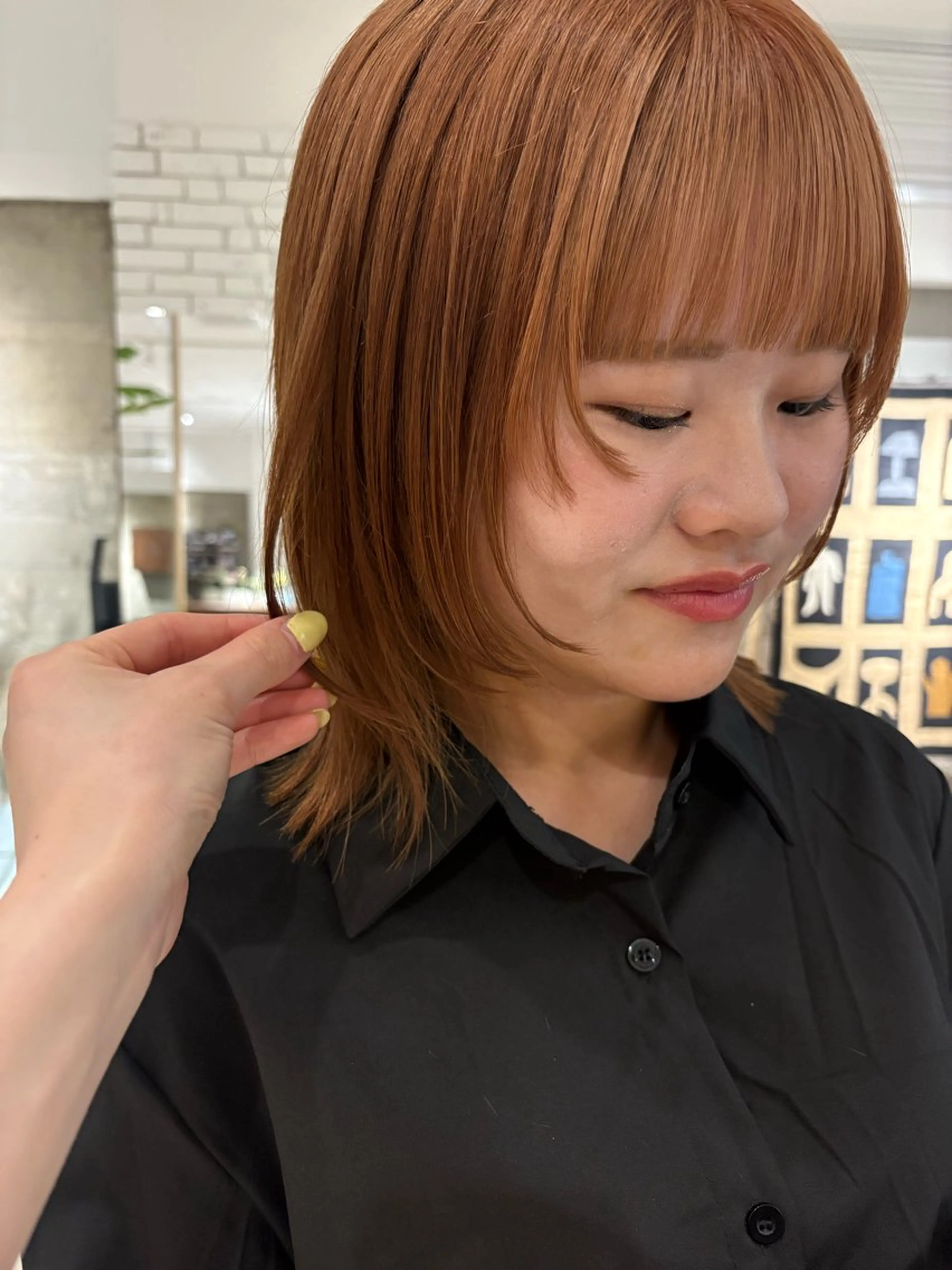 ショート カラー オレンジ カット ヘアカラー Yui 🫧のヘアスタイル