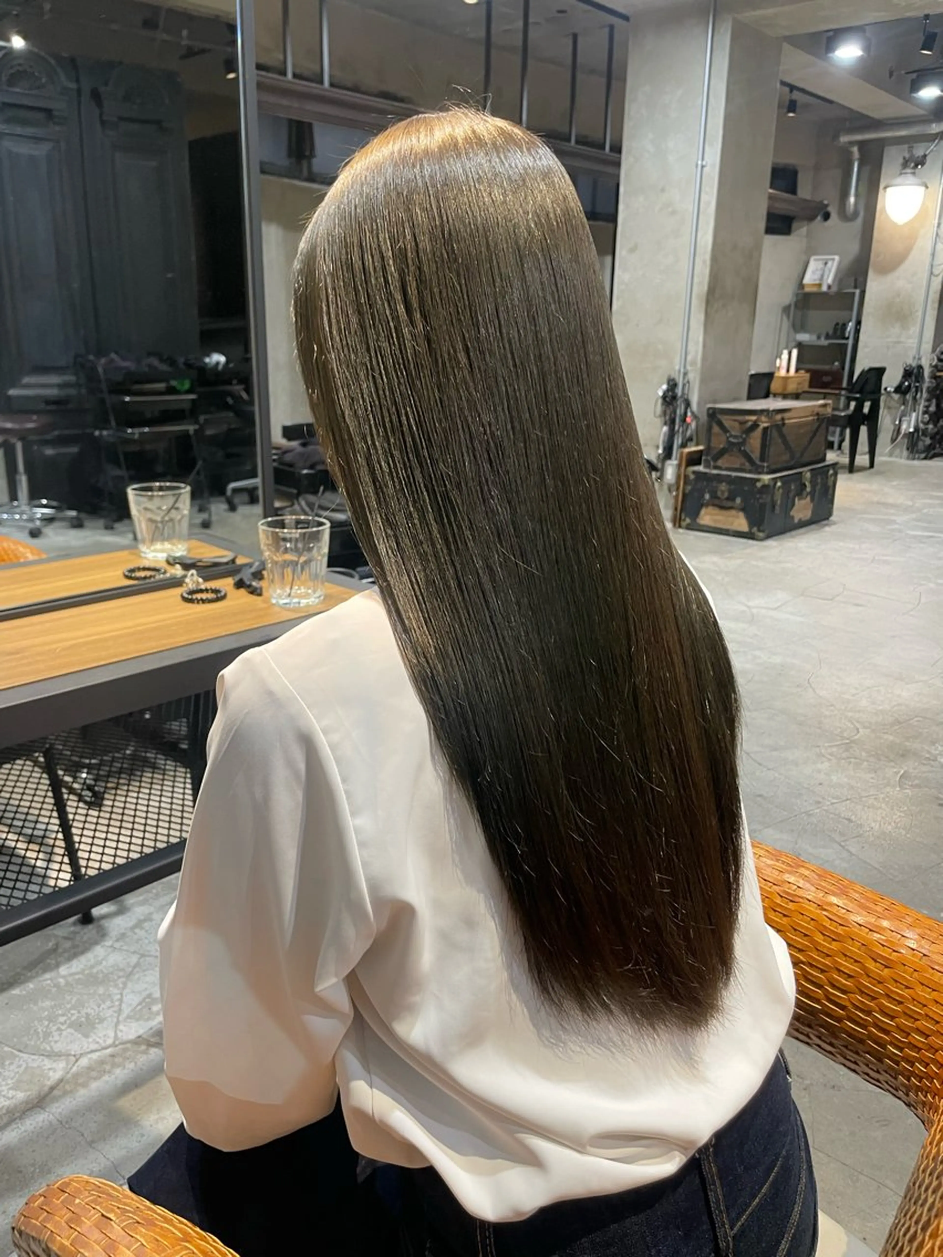 セミロング カラー ヘアアレンジ ベージュカラー オリーブベージュ ヘアカラー トリートメント ヘアセット 🌿透明感/レイヤー 🌿TATSUKIのヘアスタイル