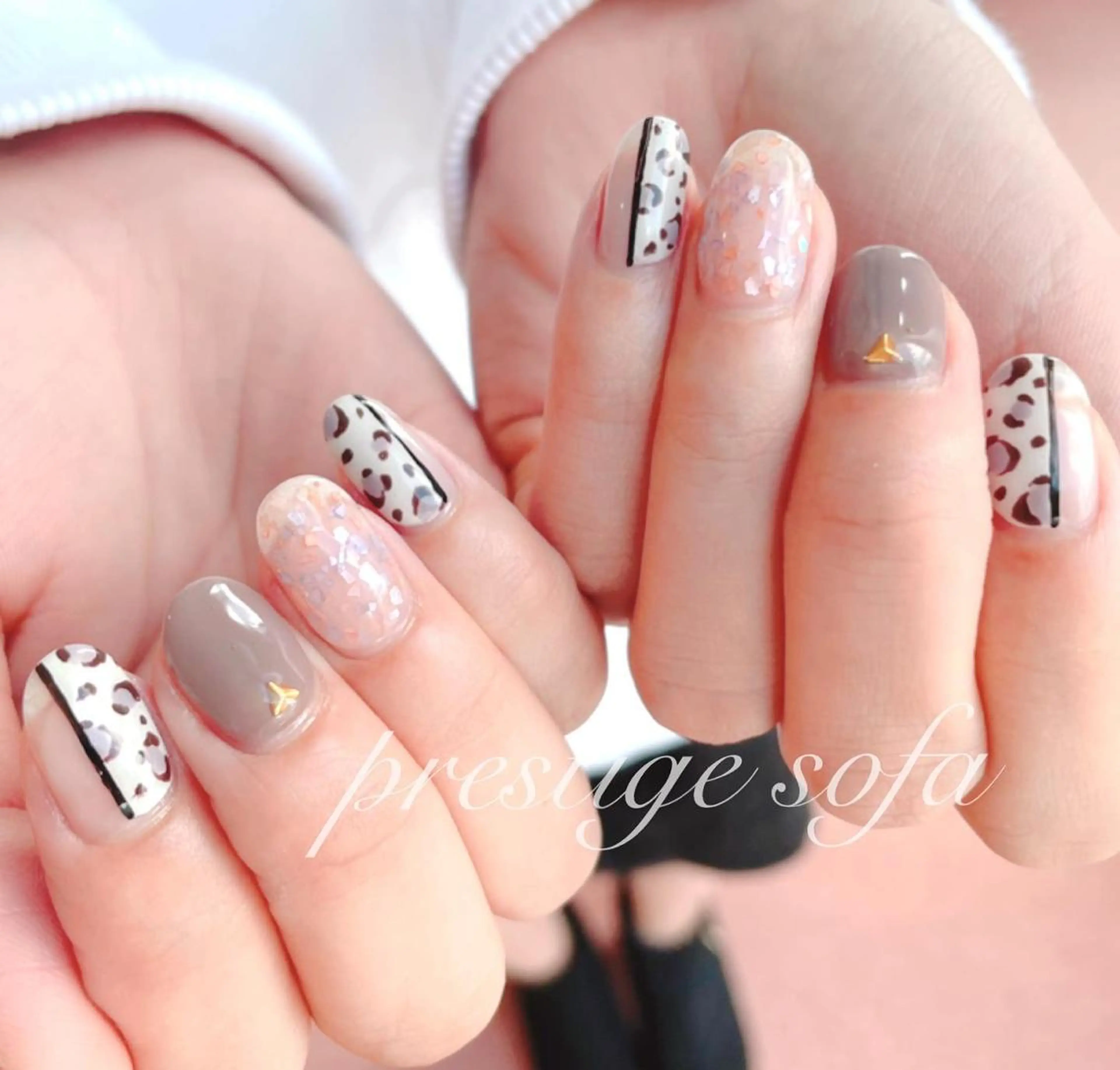 ネイル マツエク・マツパ カラーマツエク まつげパーマ ボリュームラッシュ アニマル柄 ボルドー 髙橋 敦子のマツエク・マツパデザイン