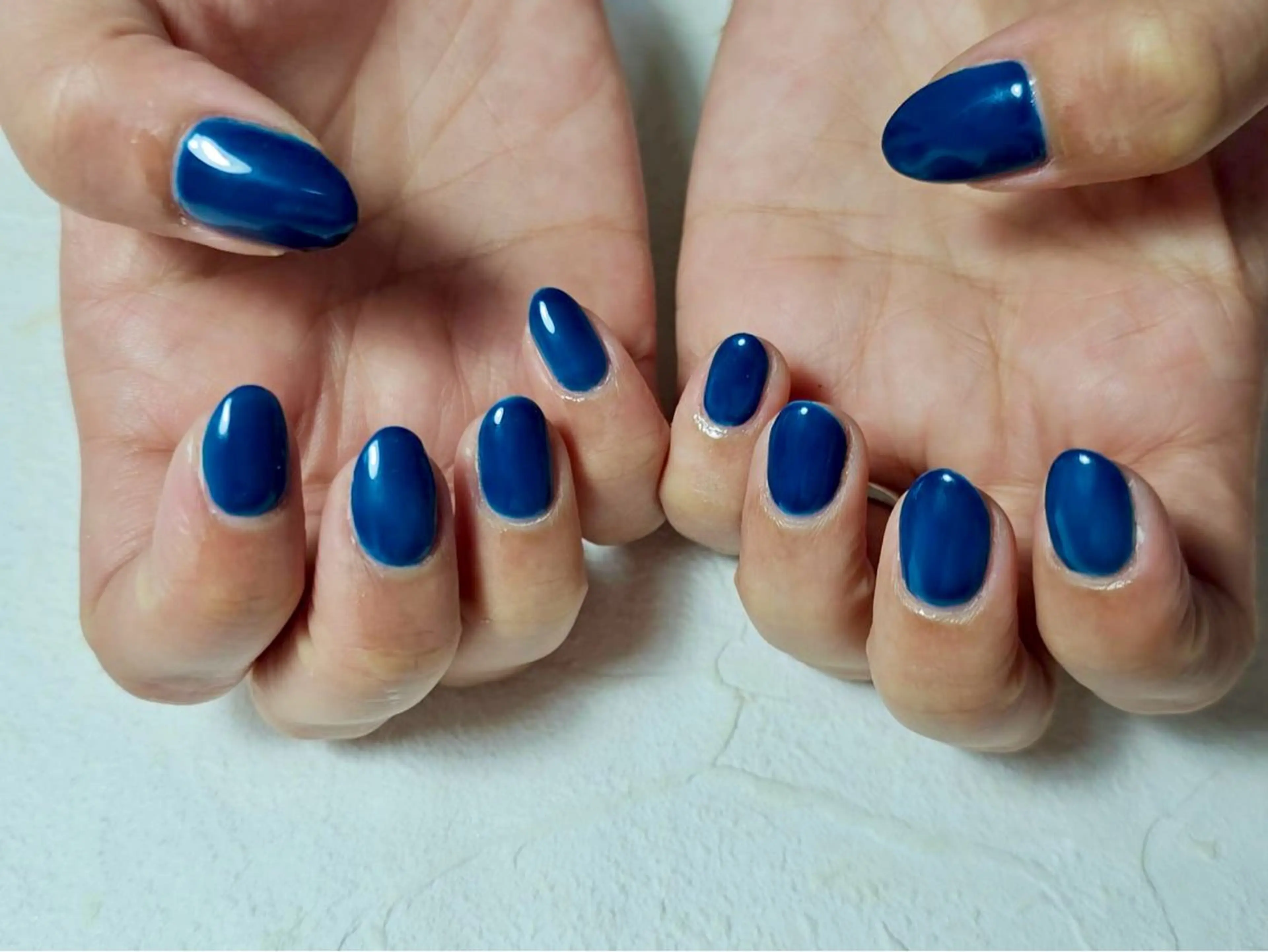 ネイル オーロラネイル ブルー フットネイル フレンチネイル ジェルネイル ハンドネイル Mogu nail 二子玉川のネイルデザイン