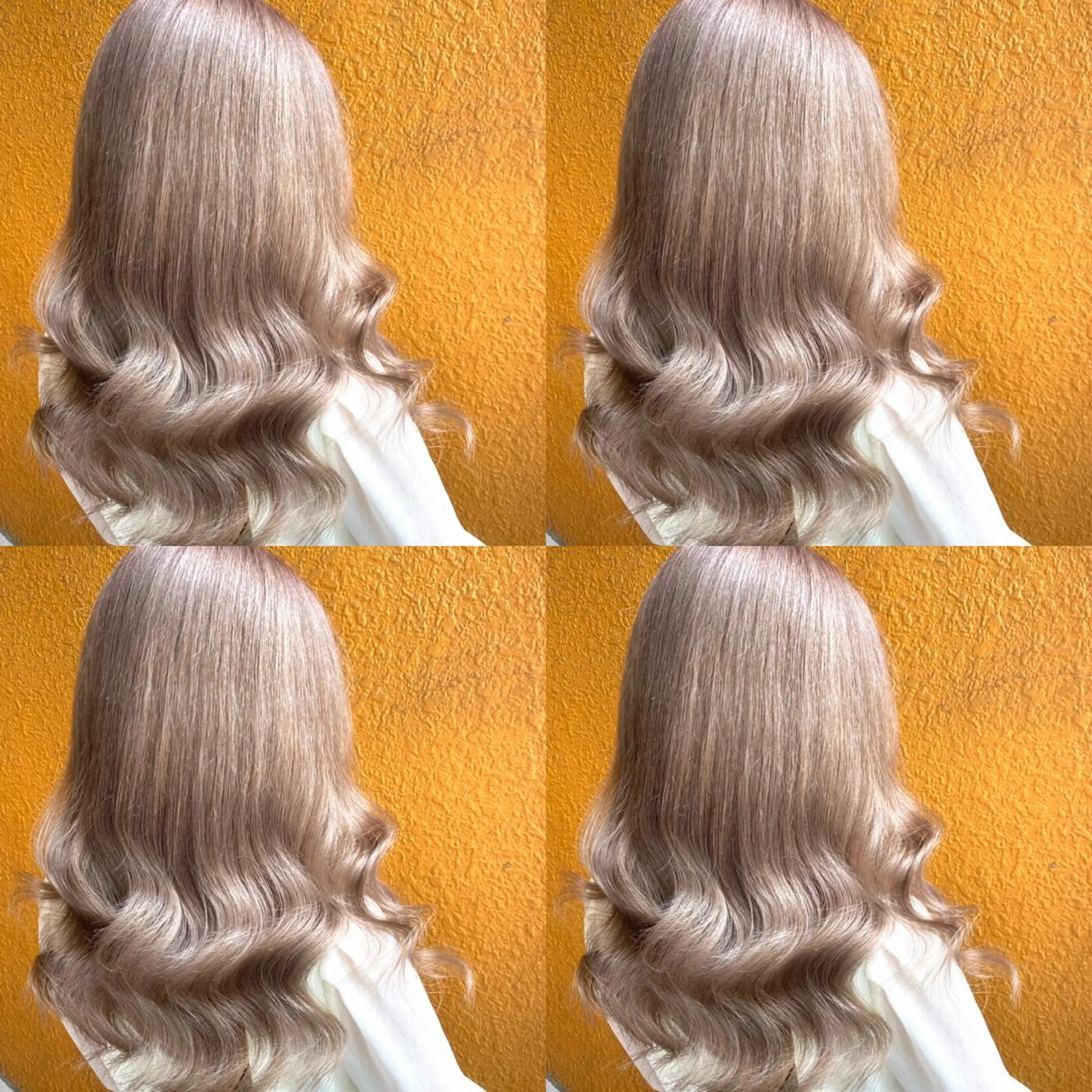 セミロング カラー セミロングパーマ アッシュ ハイライトカラー ハイトーンカラー イルミナカラー ヘアカラー ご予約 宜しくお願いします!のヘアスタイル