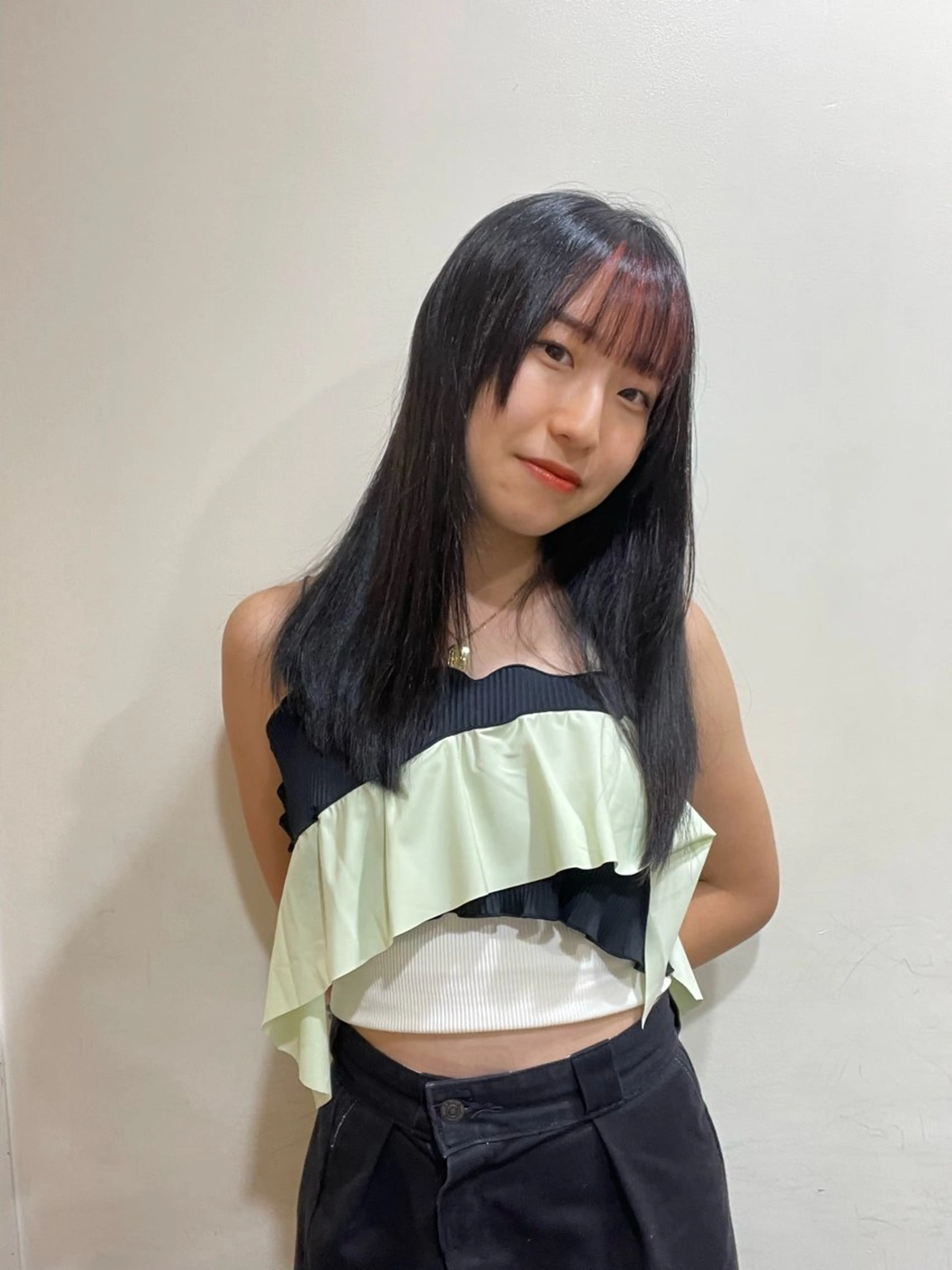 セミロング カラー RIN／韓国ヘア レイヤーカットのヘアスタイル