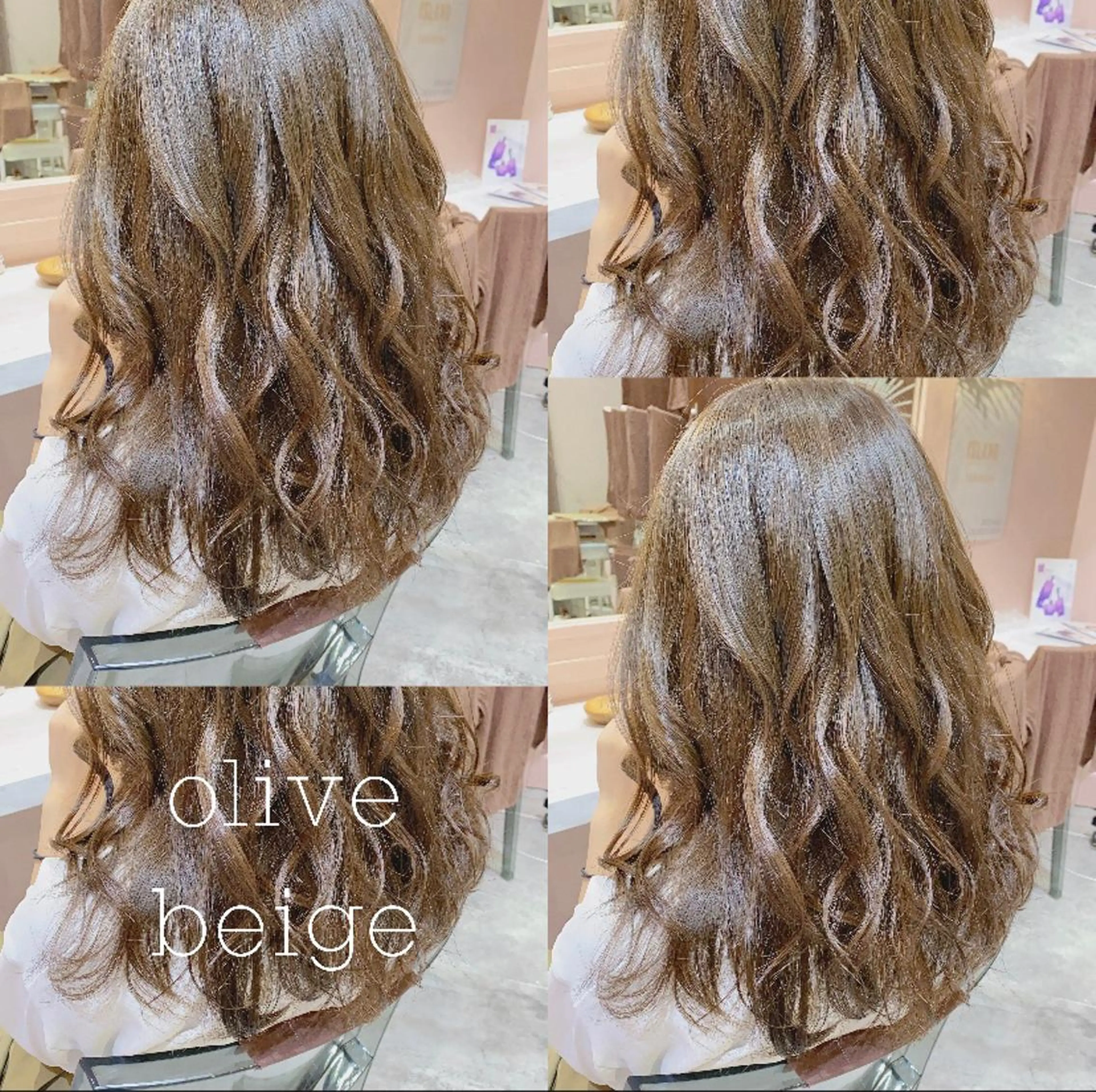 ロング カラー パーマ ヘアアレンジ キッズ ベージュカラー オリーブベージュ RIYA❤︎ Aujuaソムリエのヘアスタイル