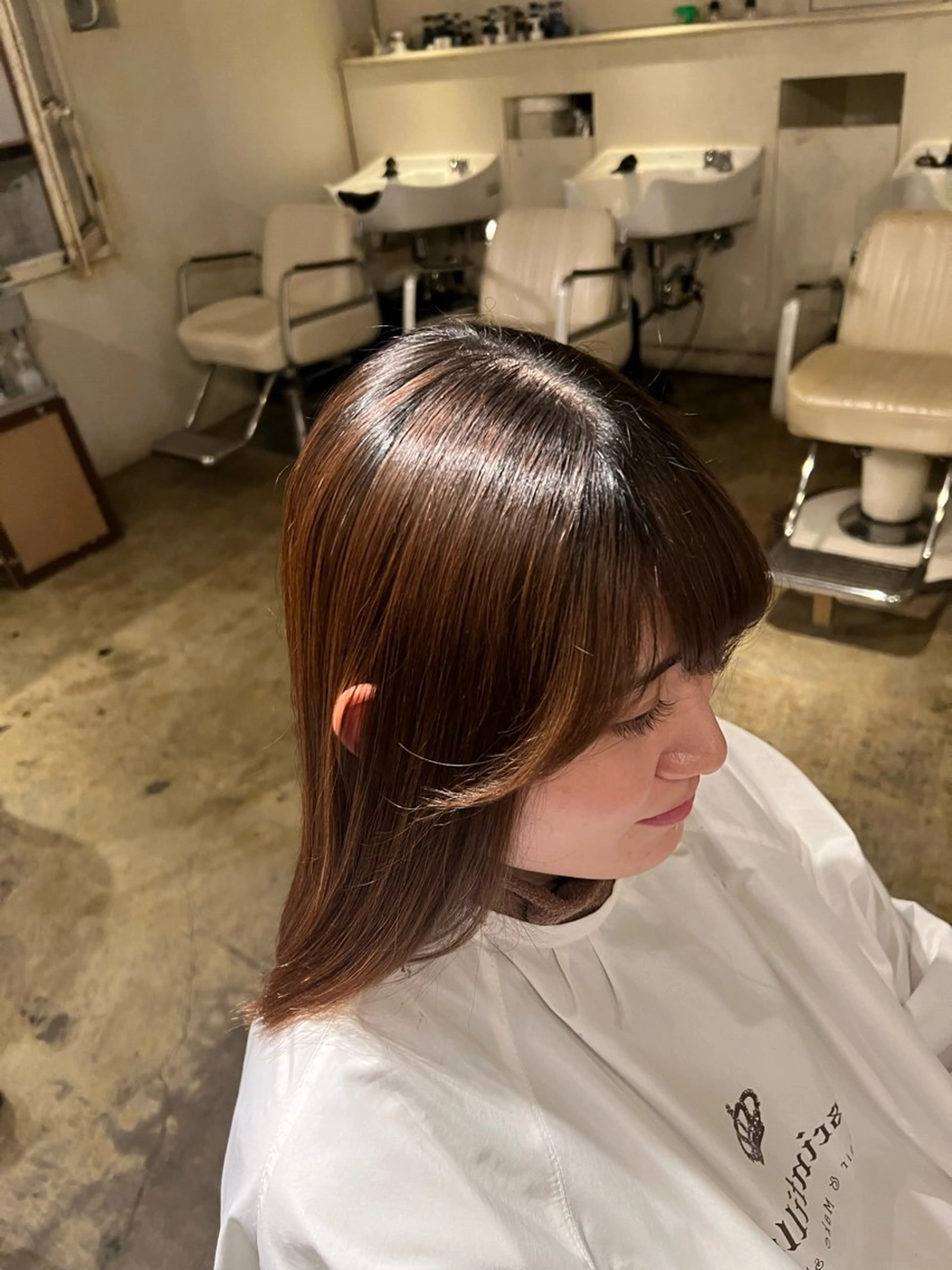 ミディアム 縮毛矯正 サンティエ都通店所属・永山 萌文のヘアスタイル