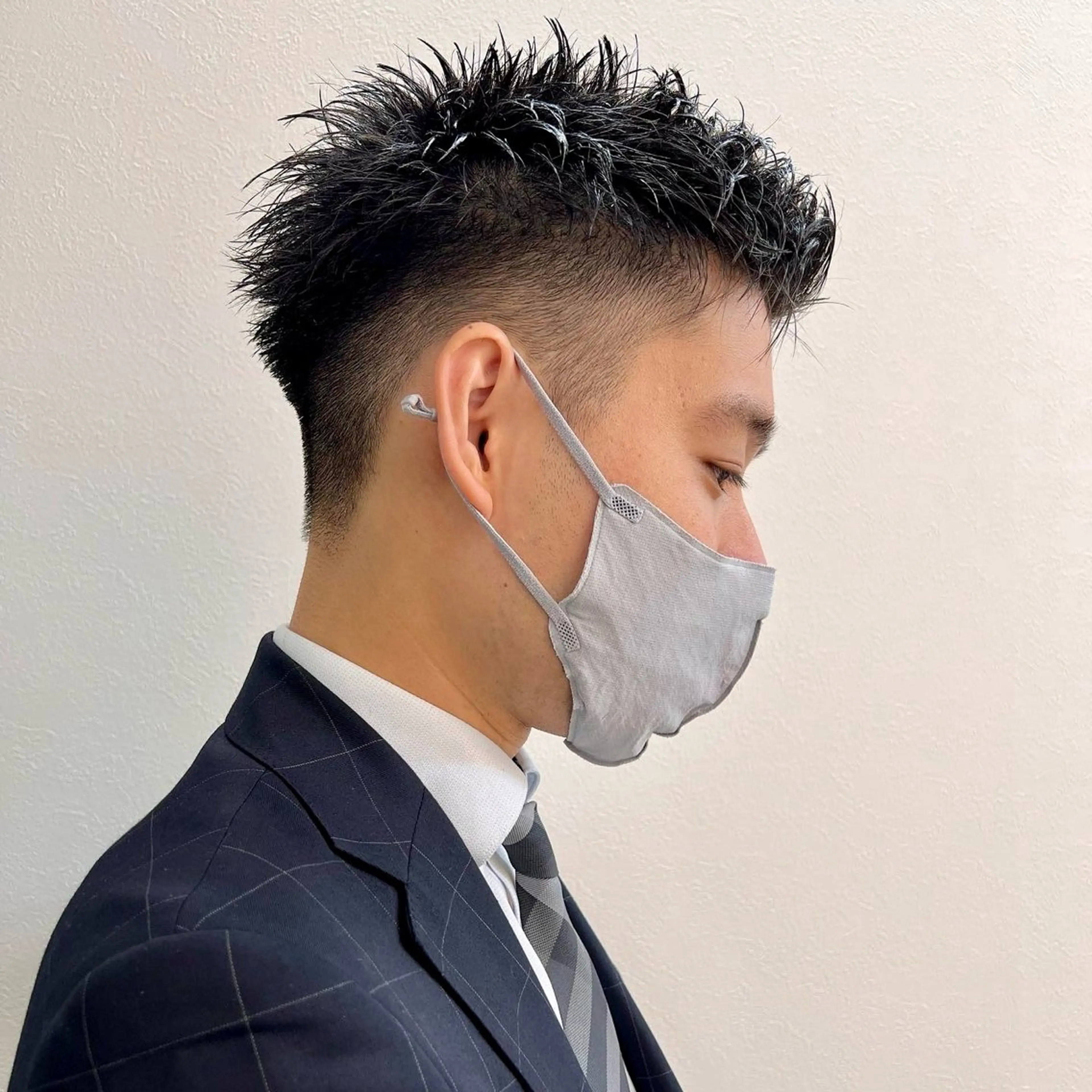 ショート メンズ アップバング メンズパーマ メンズショート スパイキーショート ショートヘア カット ヘアセット 【池袋/スパイキー ショート】ⓝⓘⓜⓤのヘアスタイル