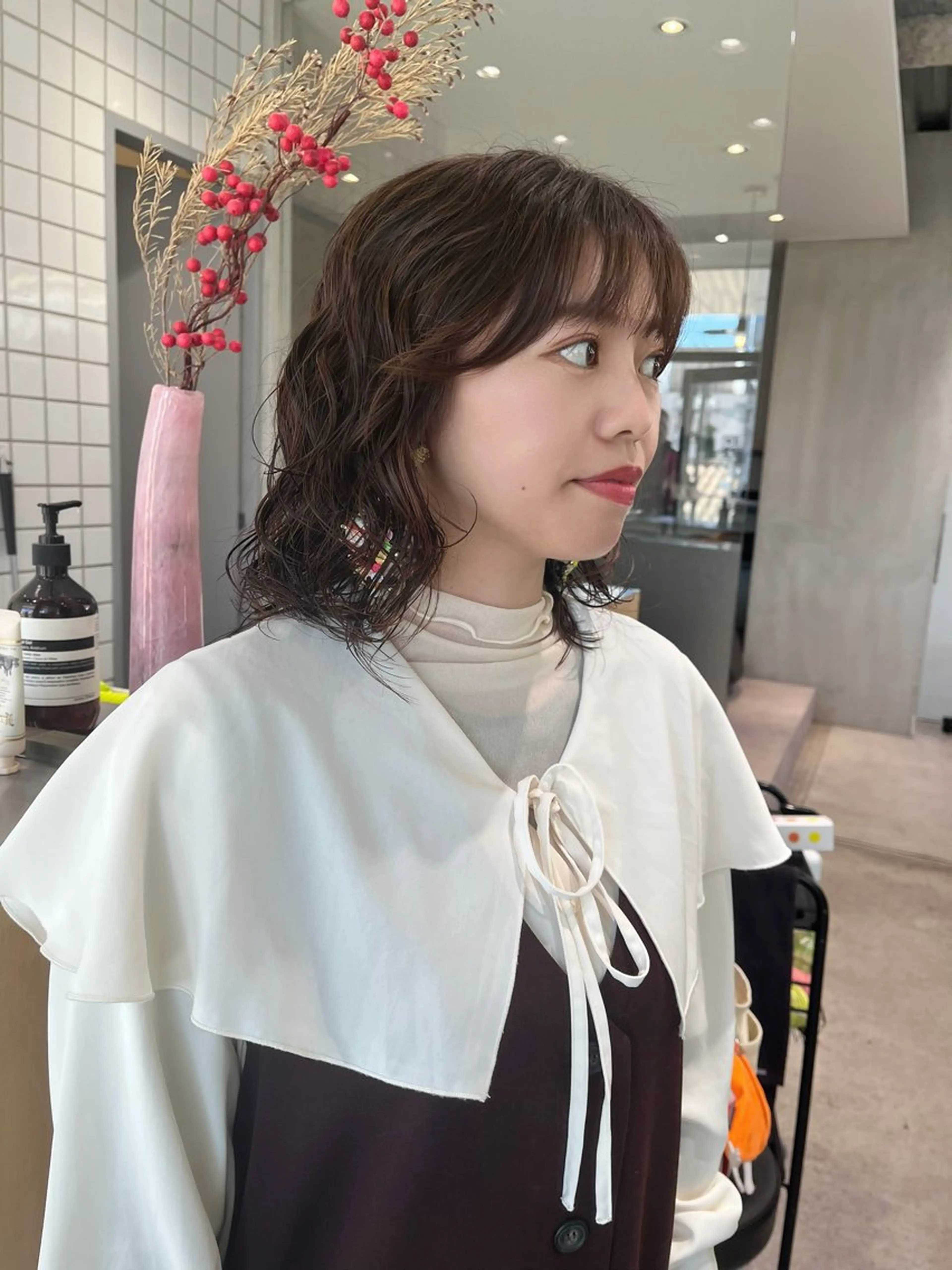 ミディアム パーマ ミディアムパーマ ボブ 原宿パーマ kazuのヘアスタイル