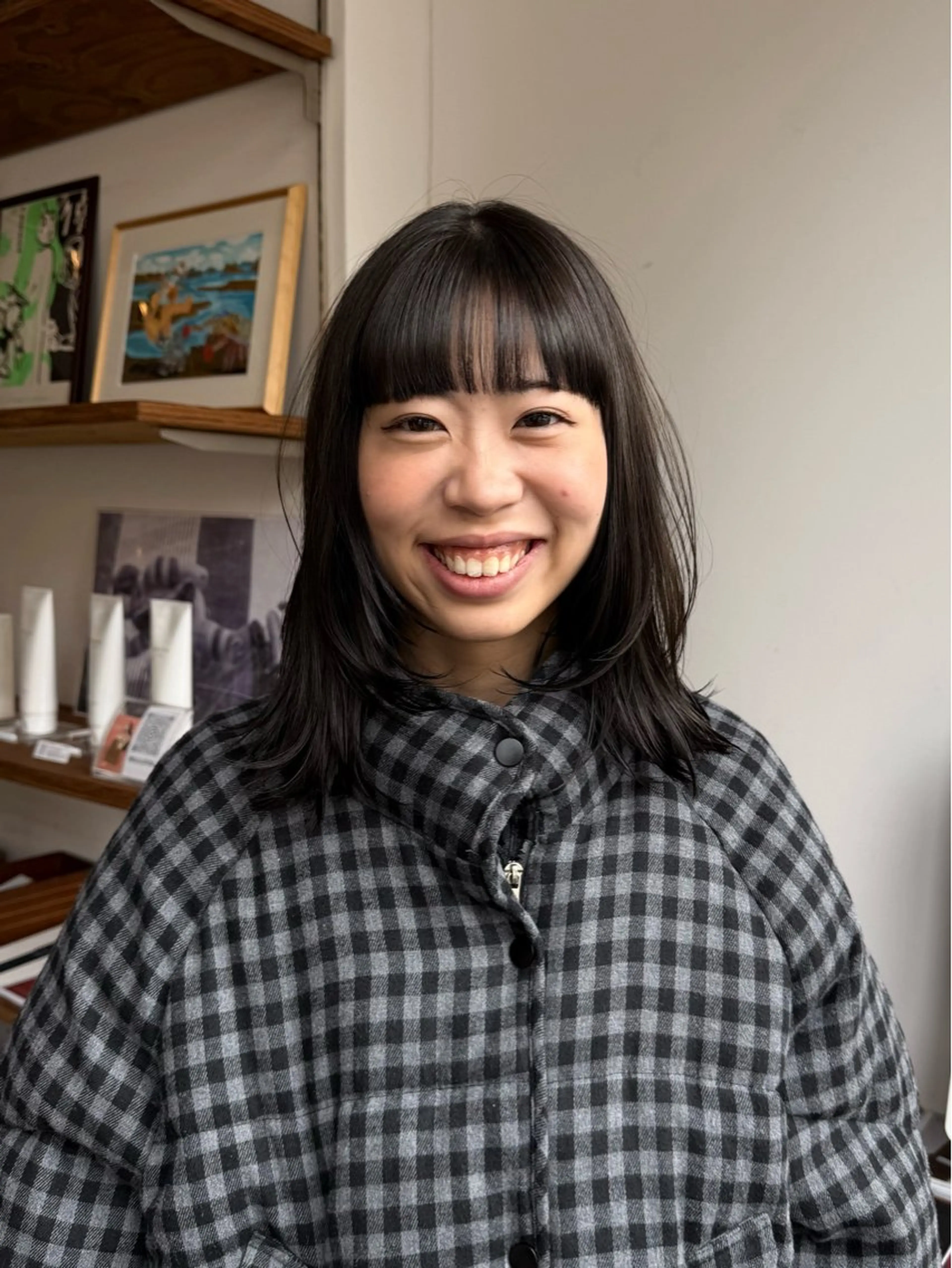 ミディアム nishihama nanaのヘアスタイル