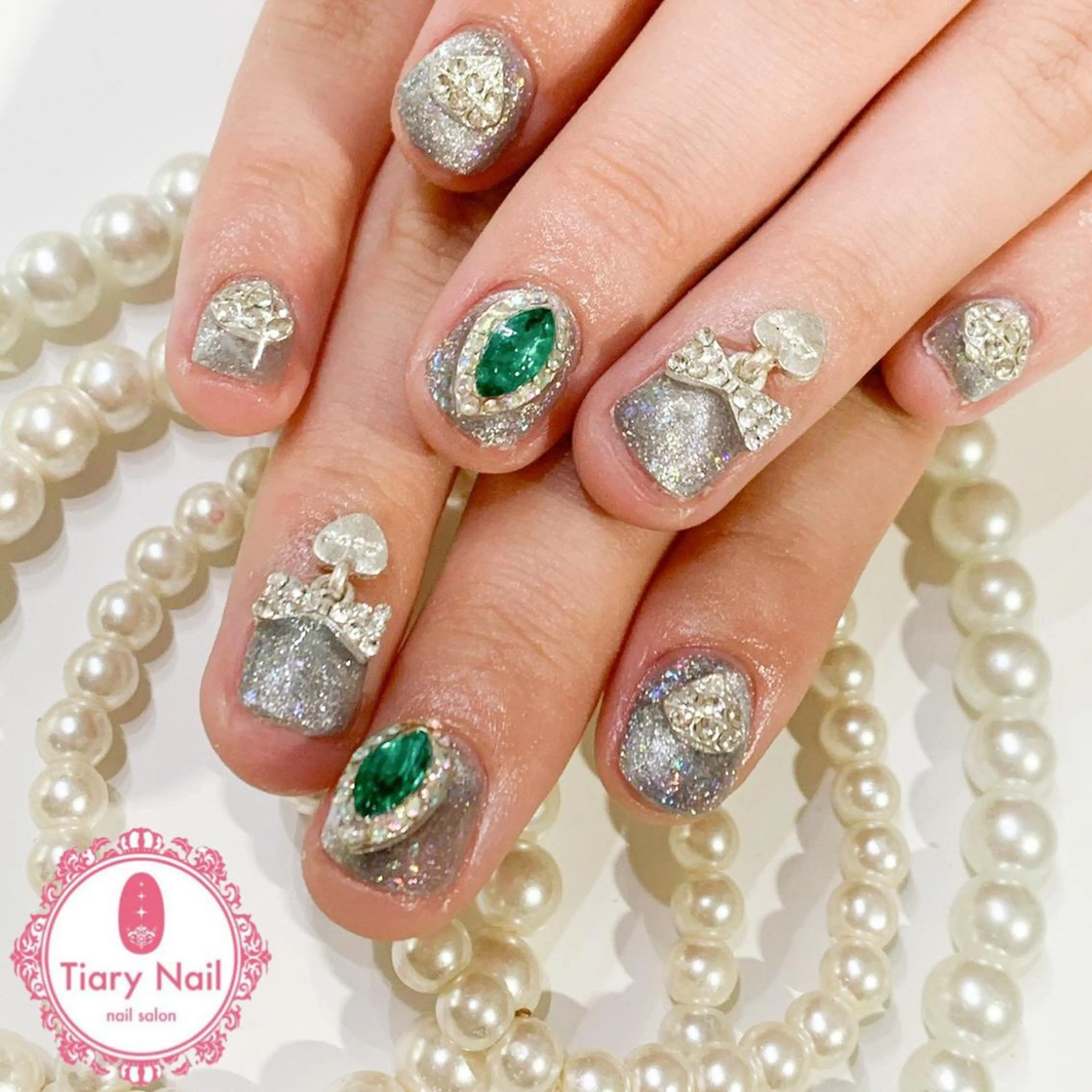 ネイル 桜ネイル クリアネイル フットネイル ジェルネイル キラキラネイル ハンドネイル 💗🪽Tiary Nail🪽💗のネイルデザイン