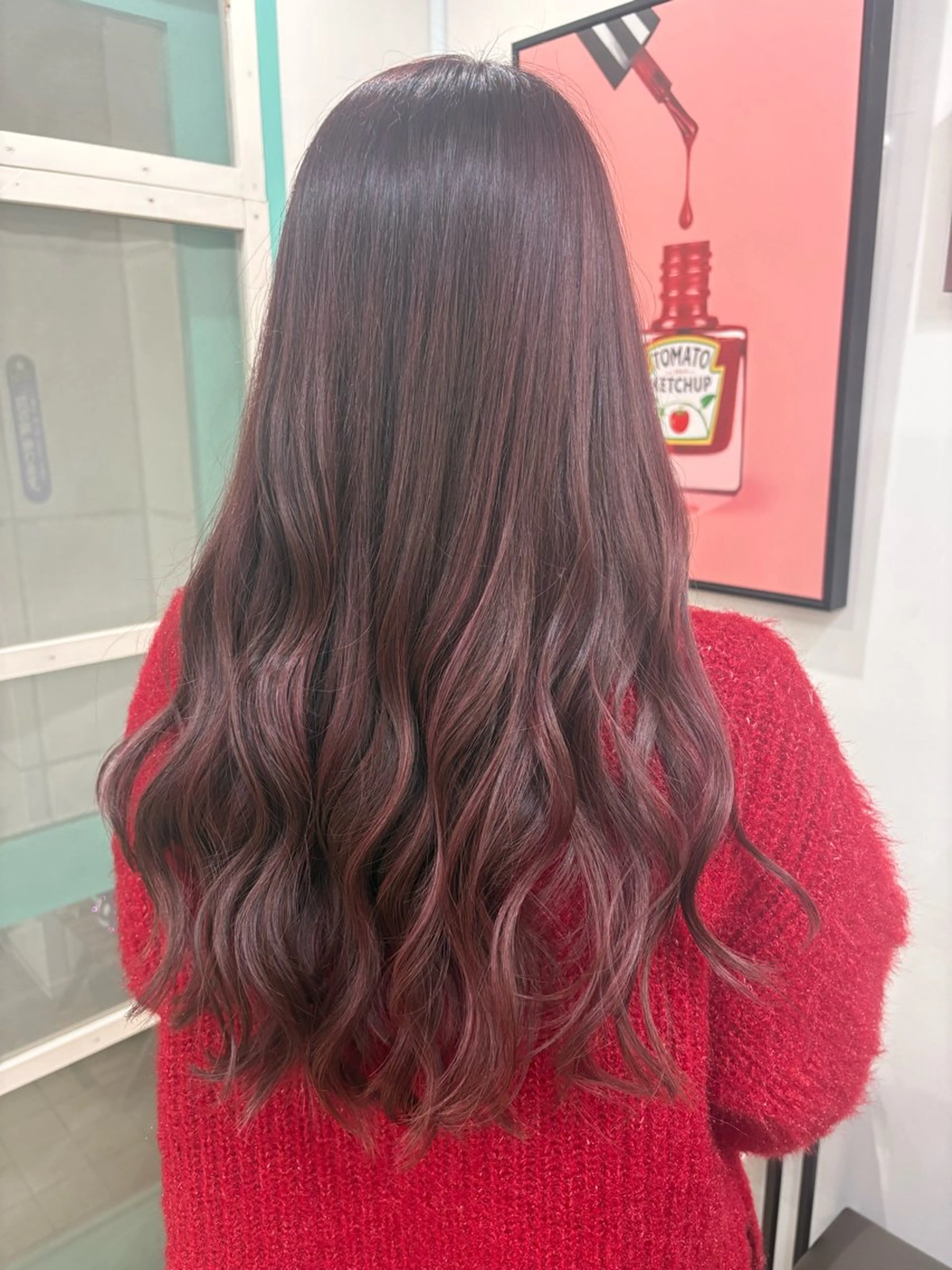 ロング ハイライト カット ヘアカラー ameet所属・ameet さくらのヘアスタイル