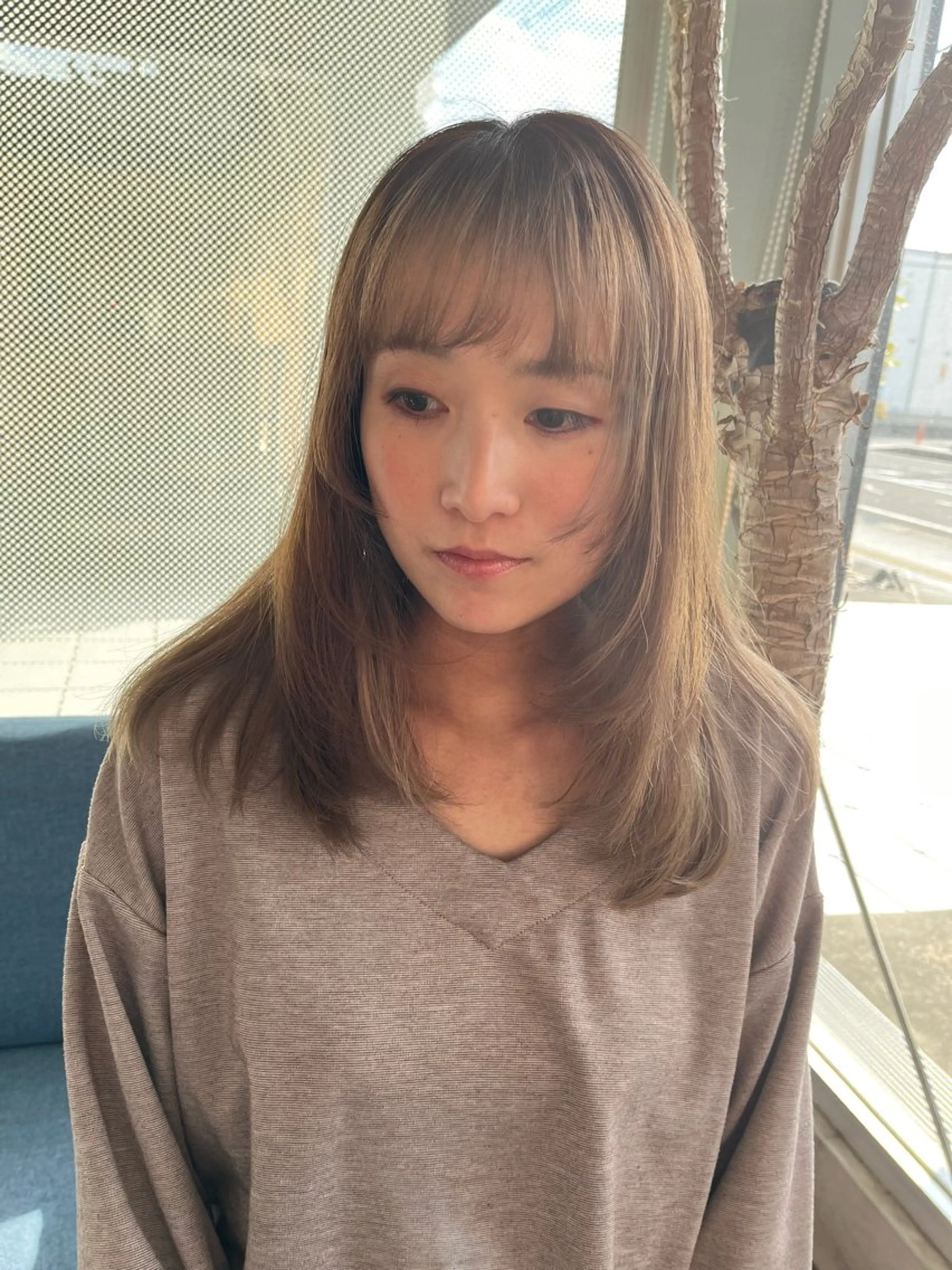 セミロング 顔周りカット 姫カット レイヤーカット TAKAHASHI REIKAのヘアスタイル