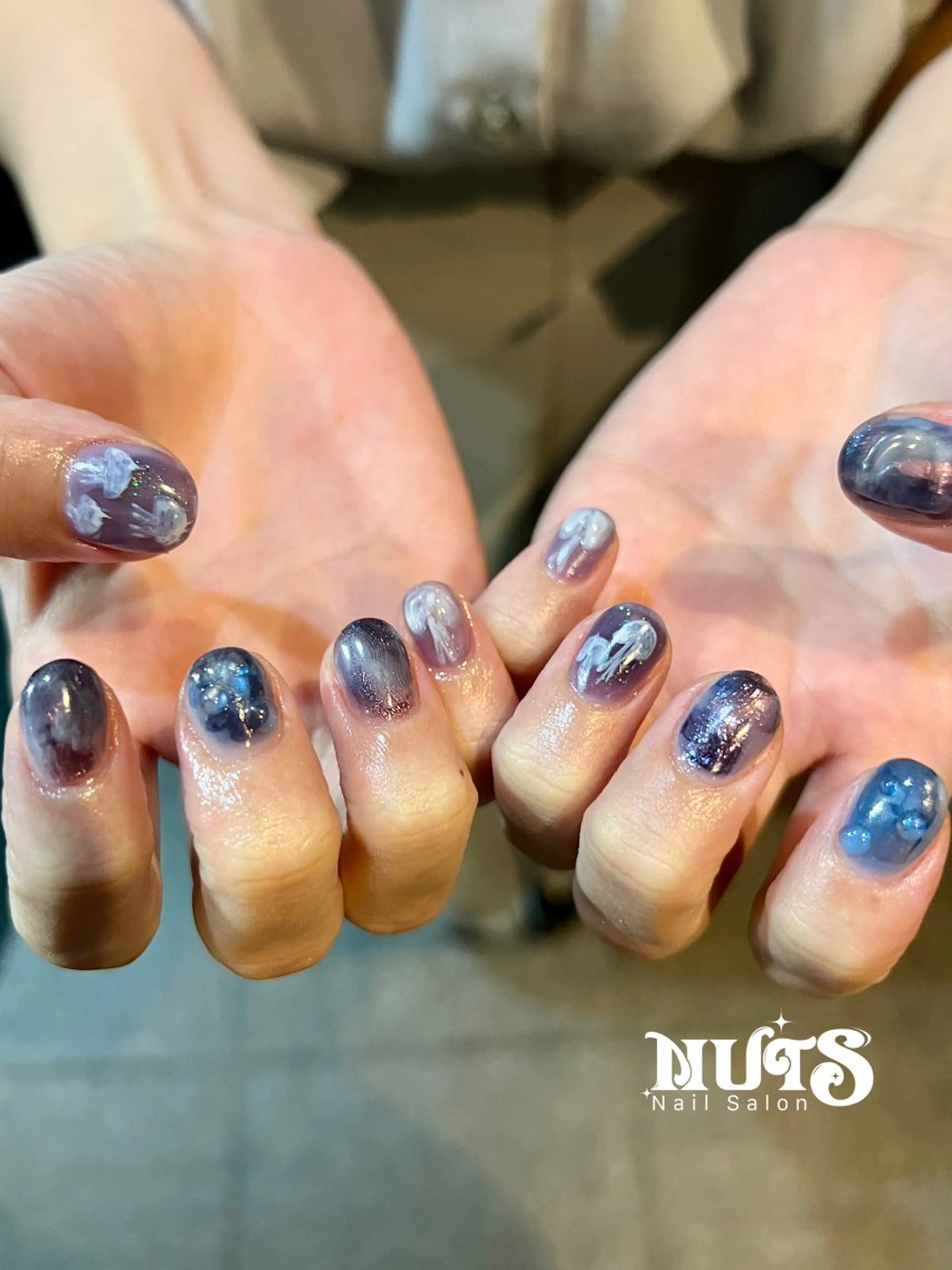 ネイル ハンドネイル 個性派ニュアンス nuts nail所属・【池袋】nuts nail　なつみのネイルデザイン