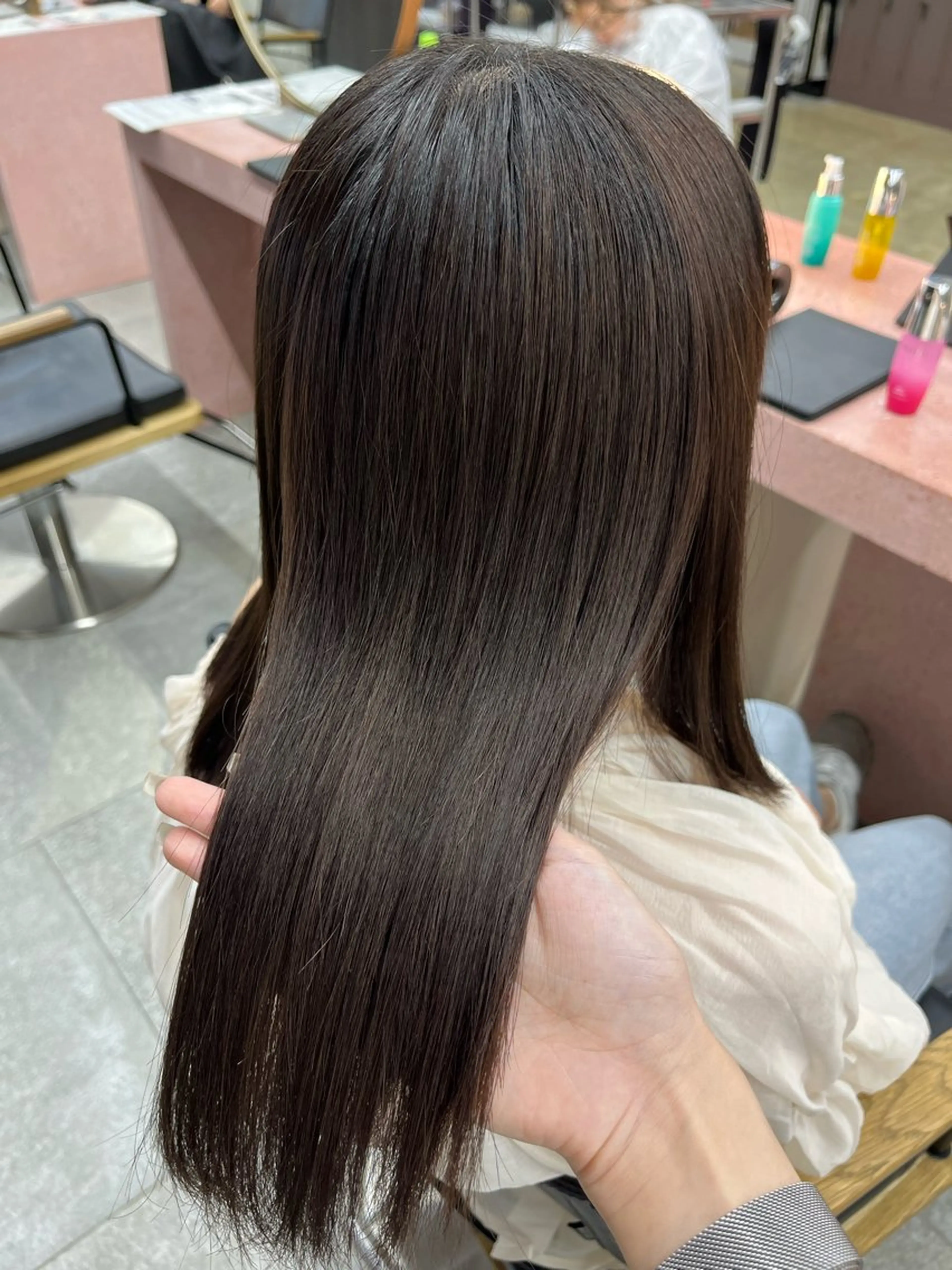 ロング パーマ/オリーブ/ 酸性ストレート/ゆなのヘアスタイル