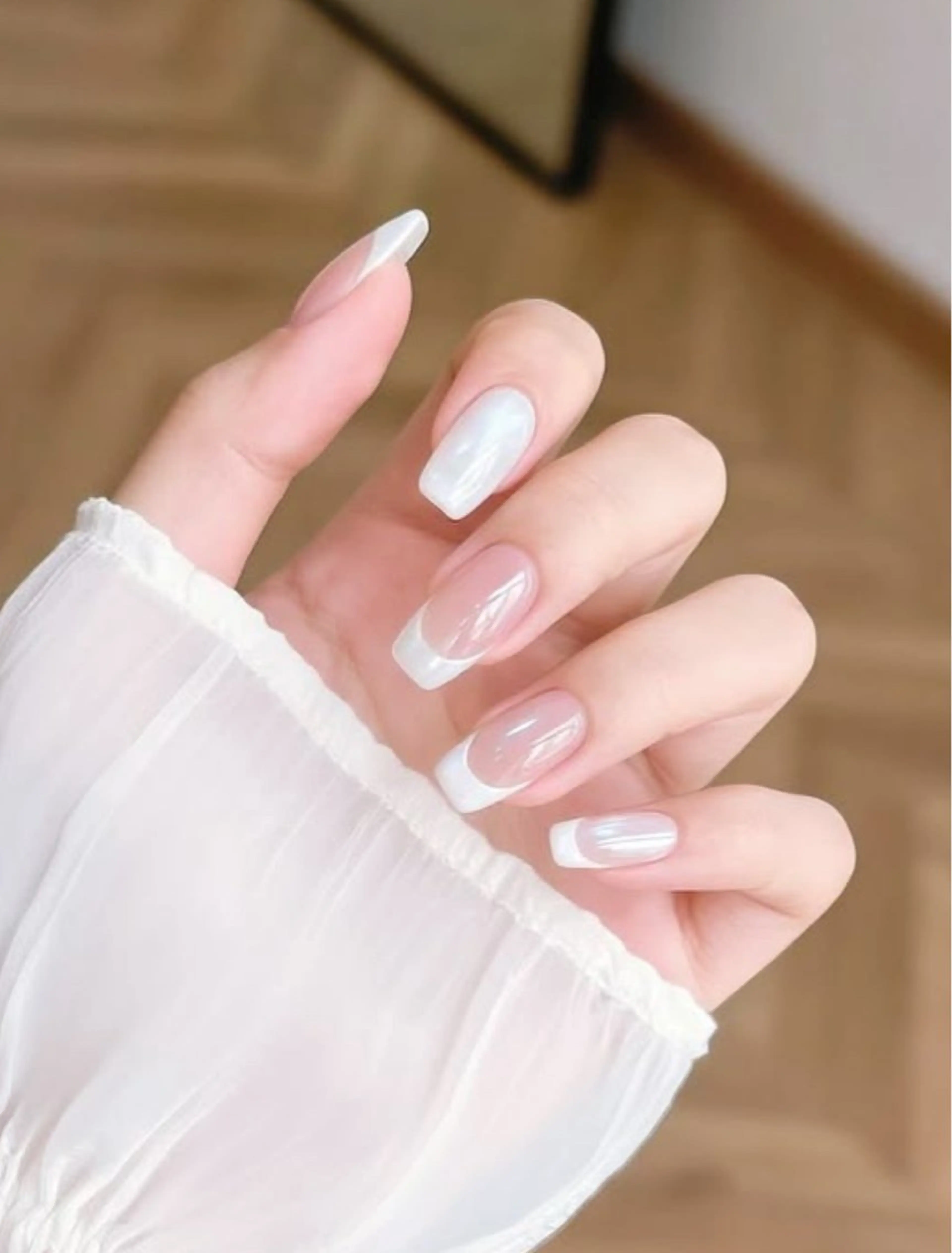 ネイル 韓国ネイル 持ち込み ニュアンスネイル ネイルチップ ハンドネイル Tini ANA.CHUOのネイルデザイン