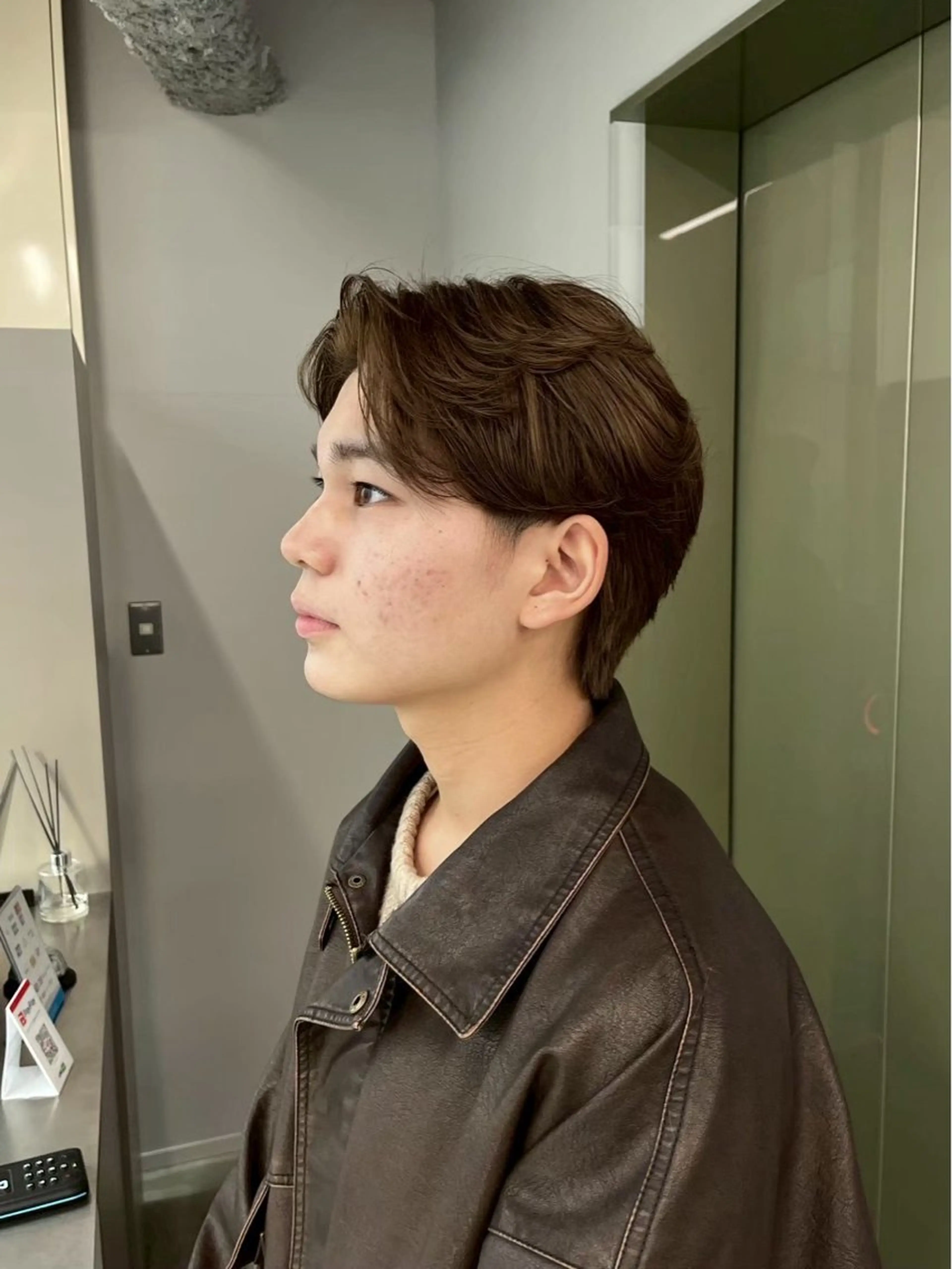 カラー メンズ ニュアンスパーマ/ ウルフ/ときなのヘアスタイル