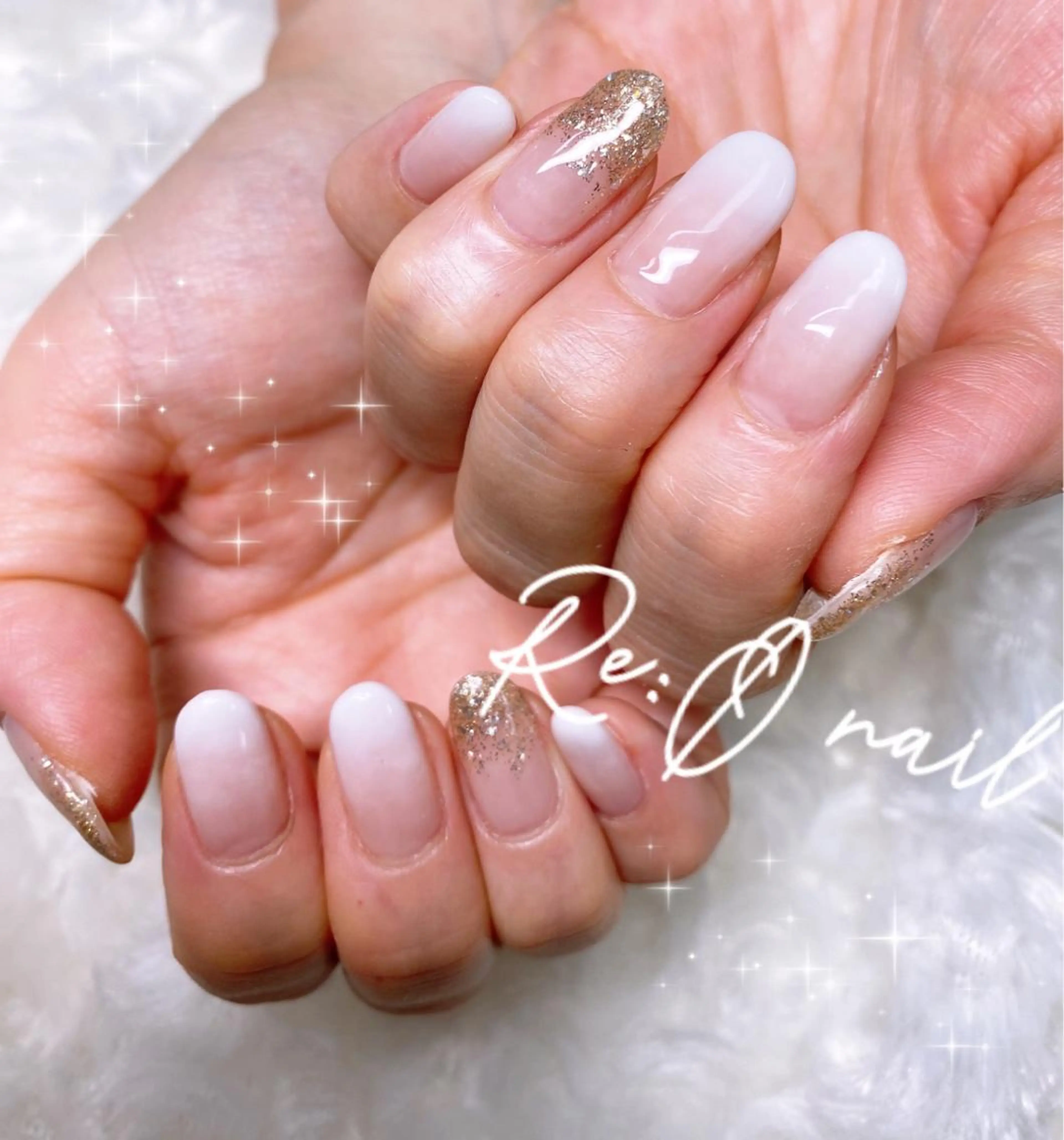 ネイル グラデーション ハンドネイル Re:Ø nail 🩵TSUJIのネイルデザイン