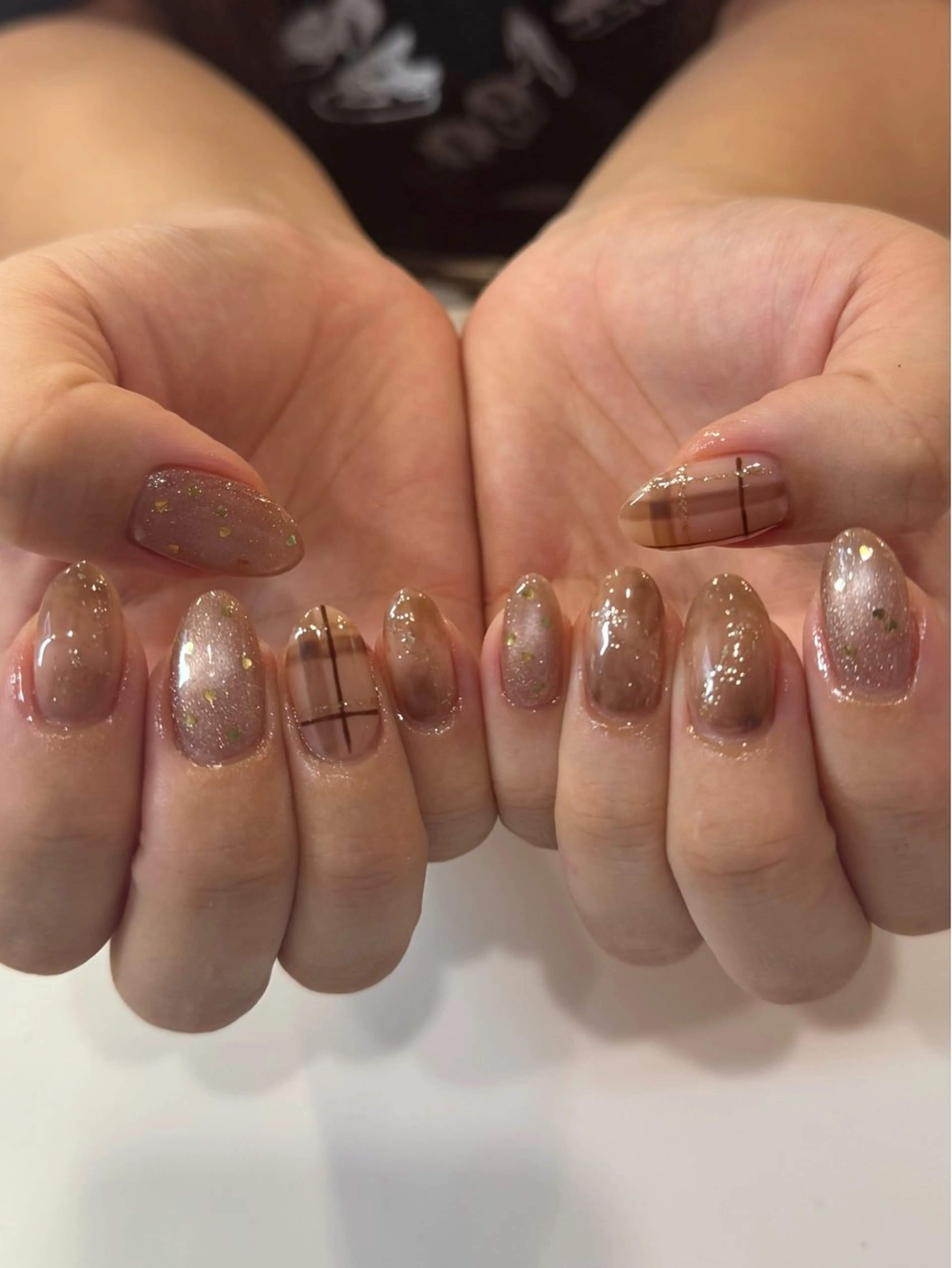 ネイル アニマル柄 ブルー ドット ジェルネイル ガーリー jouerm所属・山田 萌果のネイルデザイン