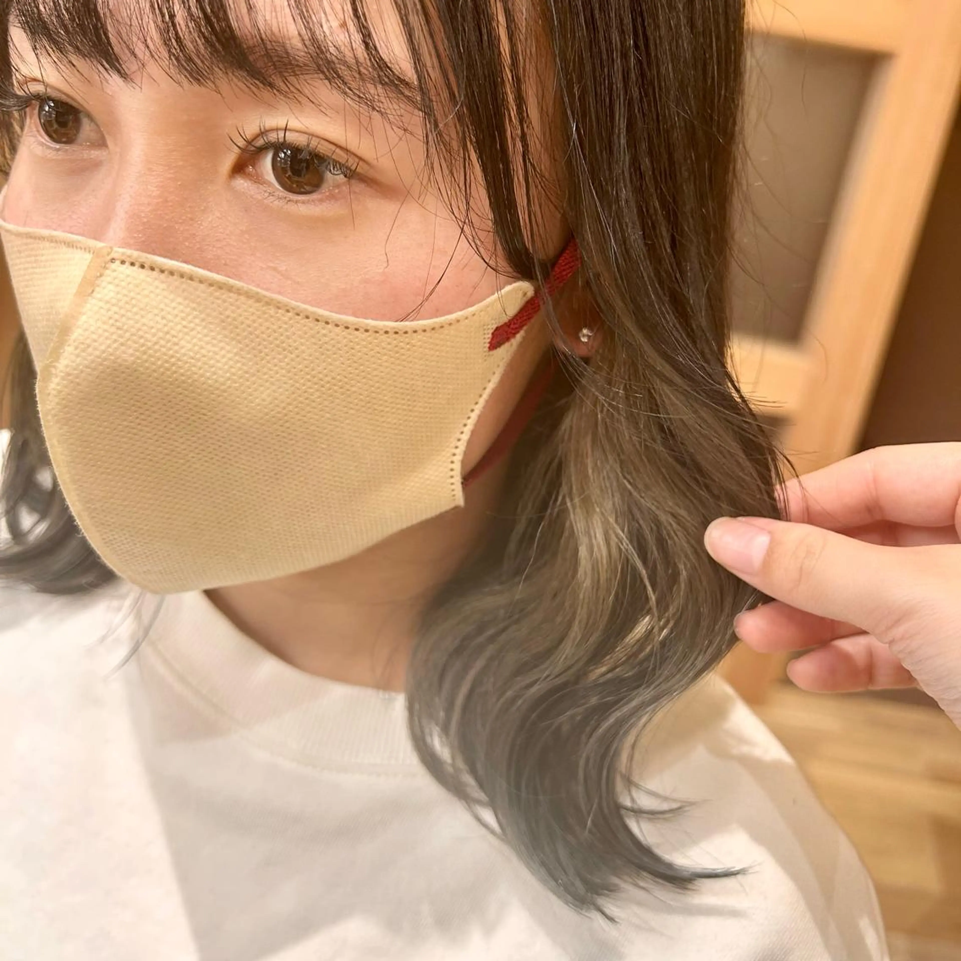 ミディアム ヘアカラー 山本 知佳のヘアスタイル