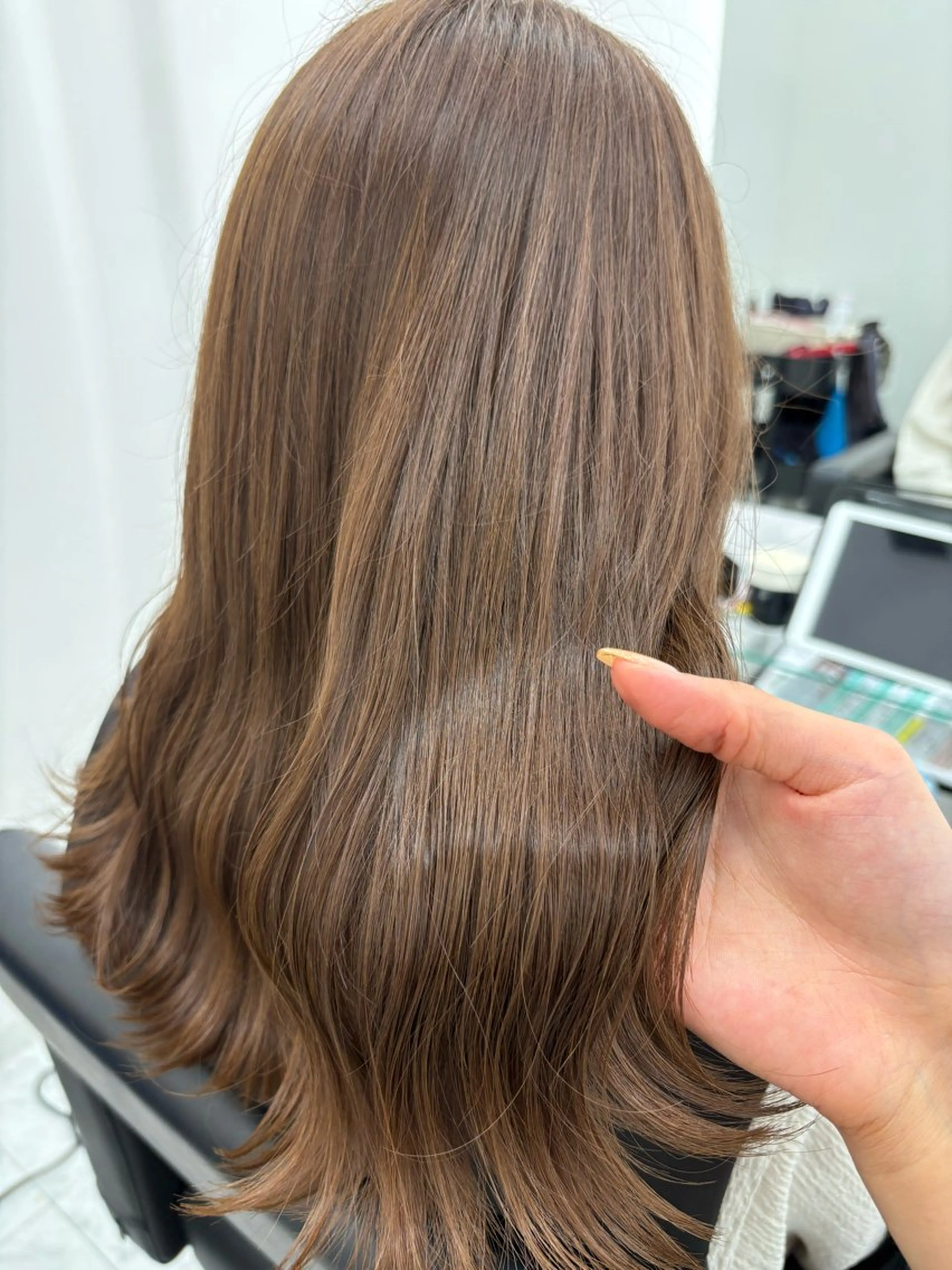 セミロング カット ヘアカラー トリートメント 髪質改善サロン🫧 セキチサトのヘアスタイル