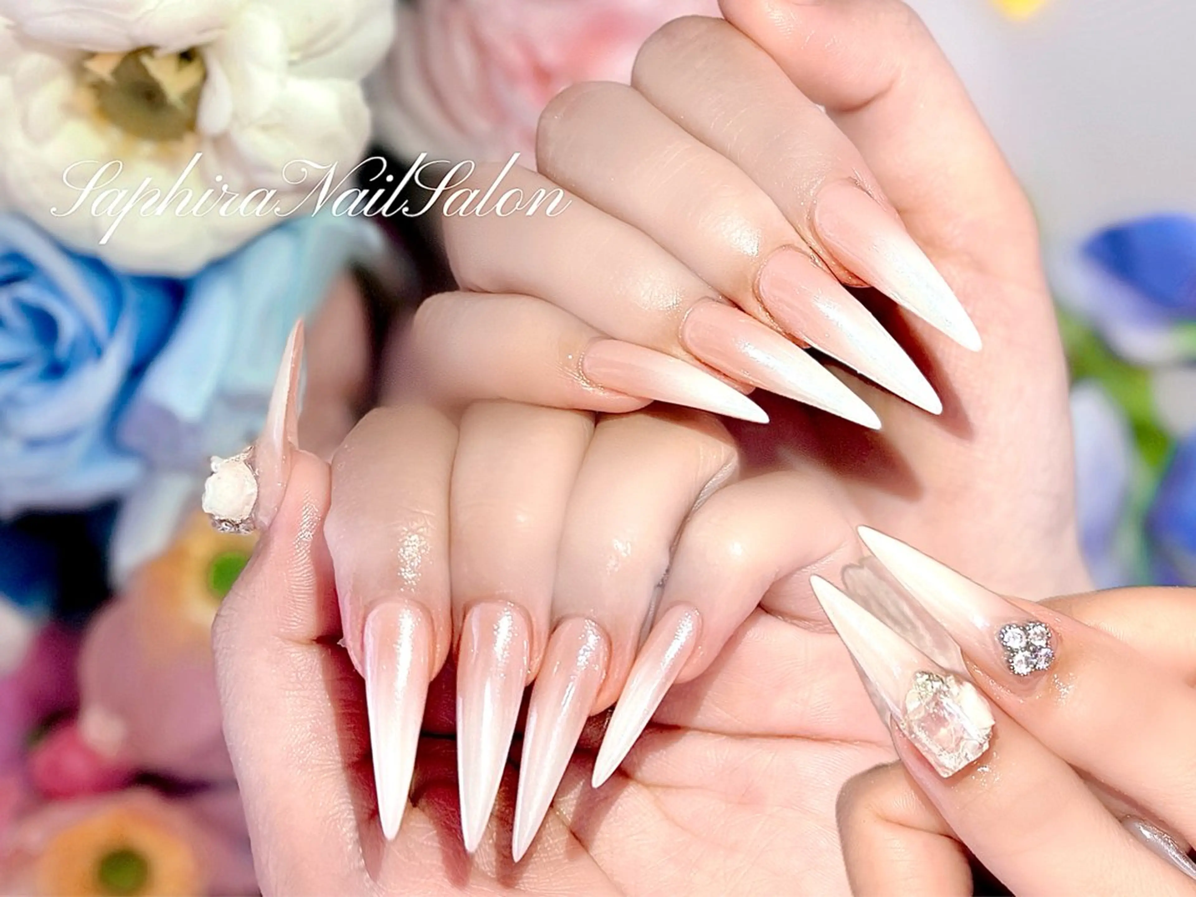 カラー ハンドネイル Saphiraネイル サロン錦糸町のネイルデザイン