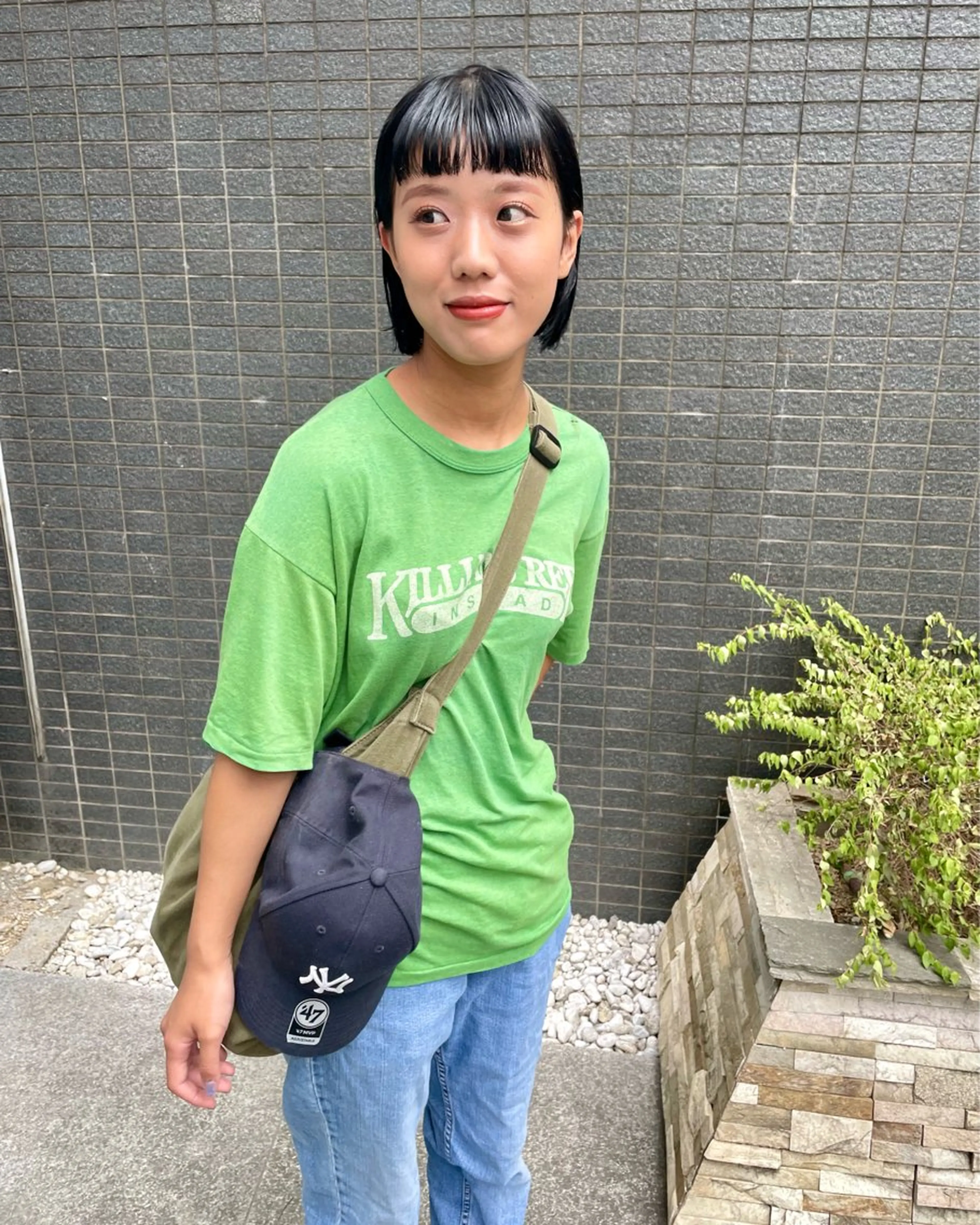 ミディアム カラー パーマ ヘアアレンジ メンズ ネイビーカラー tatsumi/ボブ ウルフ/レイヤーのヘアスタイル