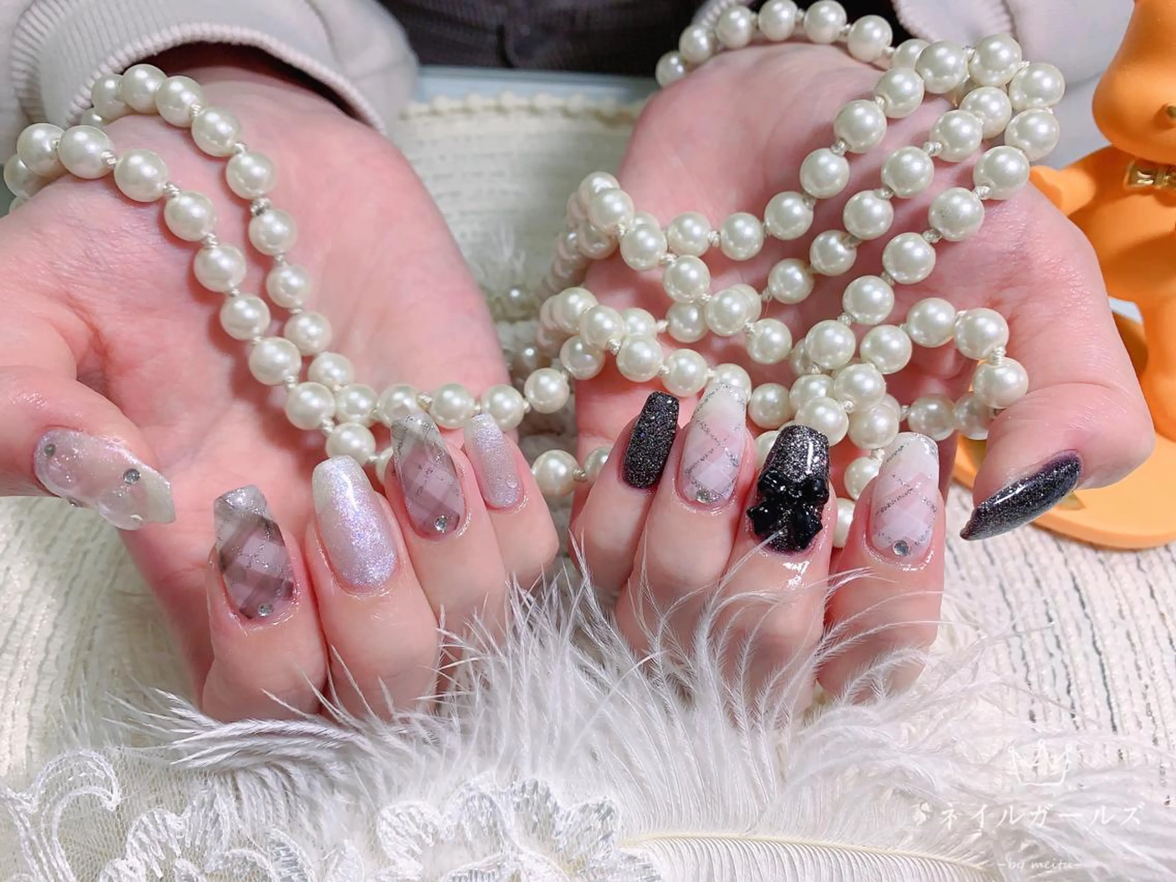 ネイル ハンドネイル ネイルサロンAiri 長さ出し·シンプルのネイルデザイン