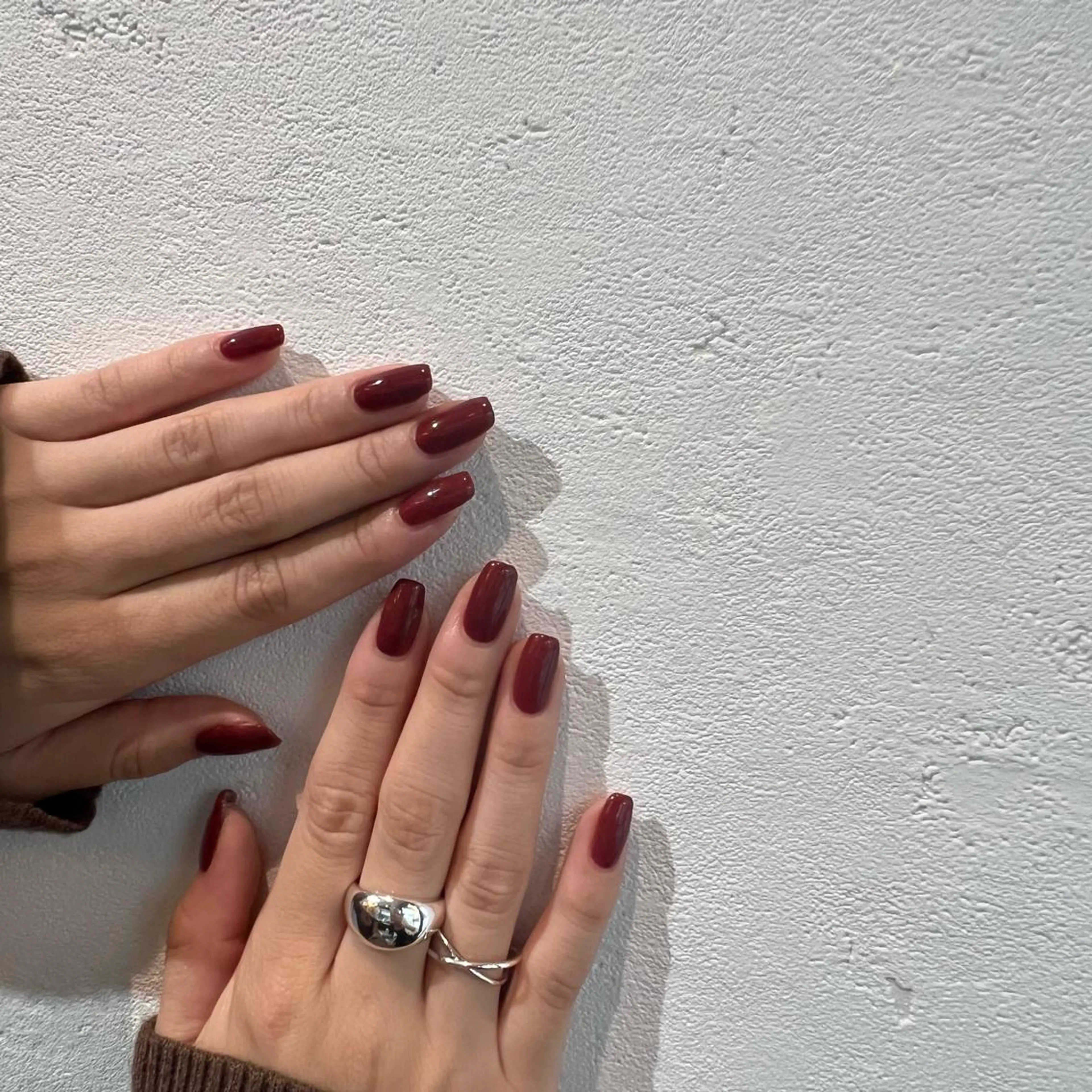ネイル ボルドー ワンカラーネイル sode shioriのネイルデザイン