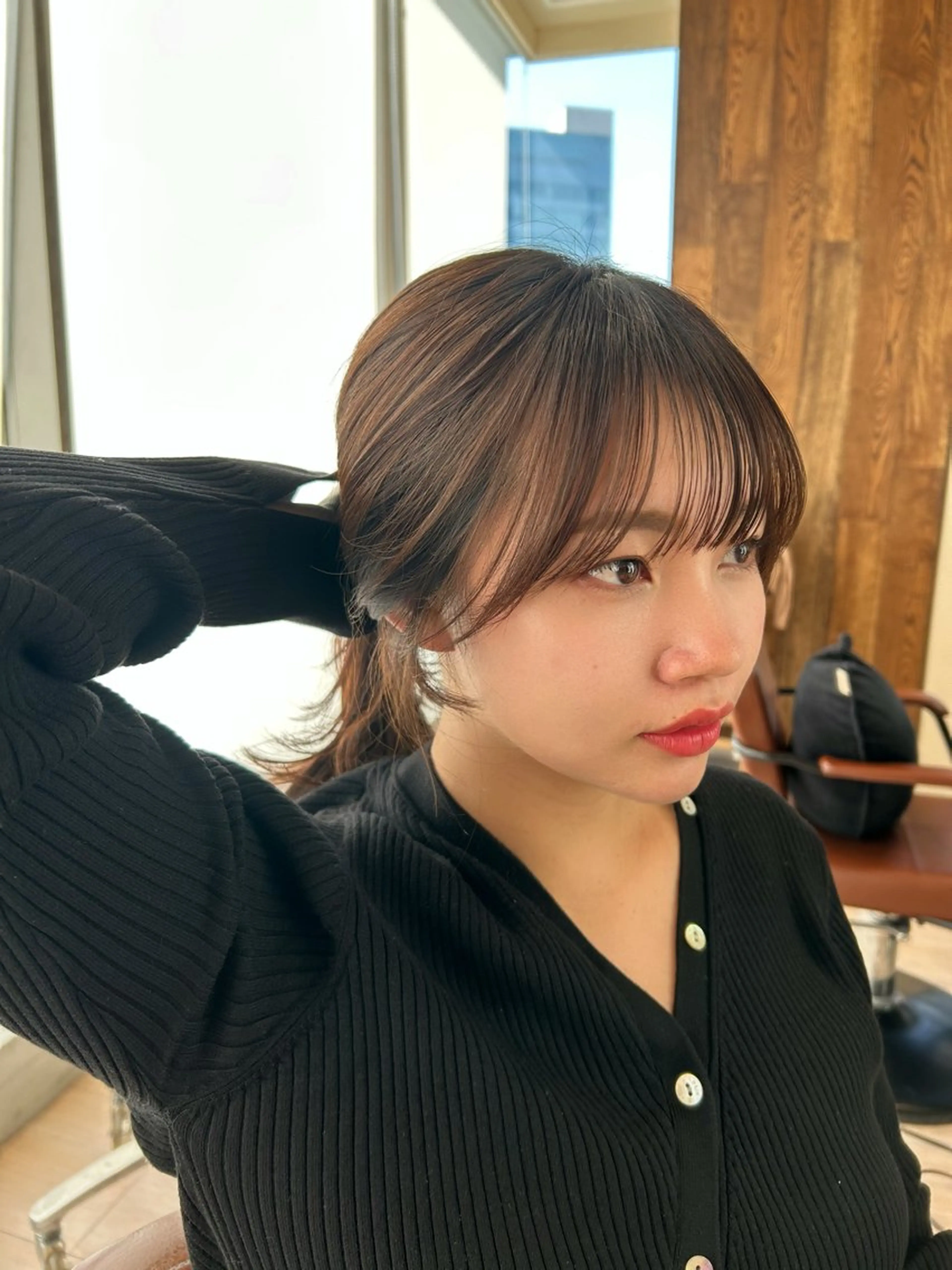 ロング カット 🎀大竹美侑／顔まわ りカット／レイヤーのヘアスタイル