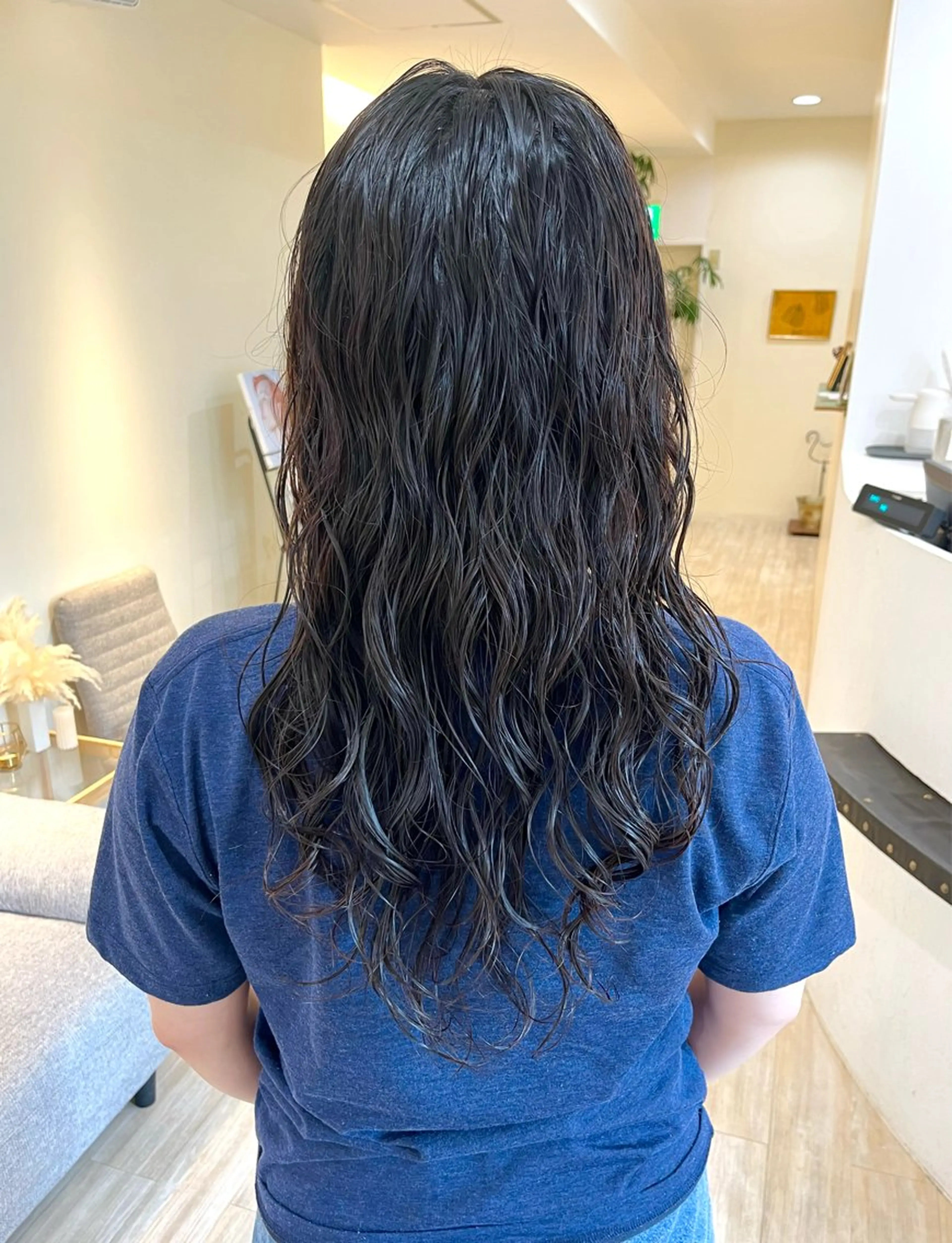 ミディアム パーマ カット パーマ トリートメント つぼみ/パーマ ／レイヤー／ボブのヘアスタイル