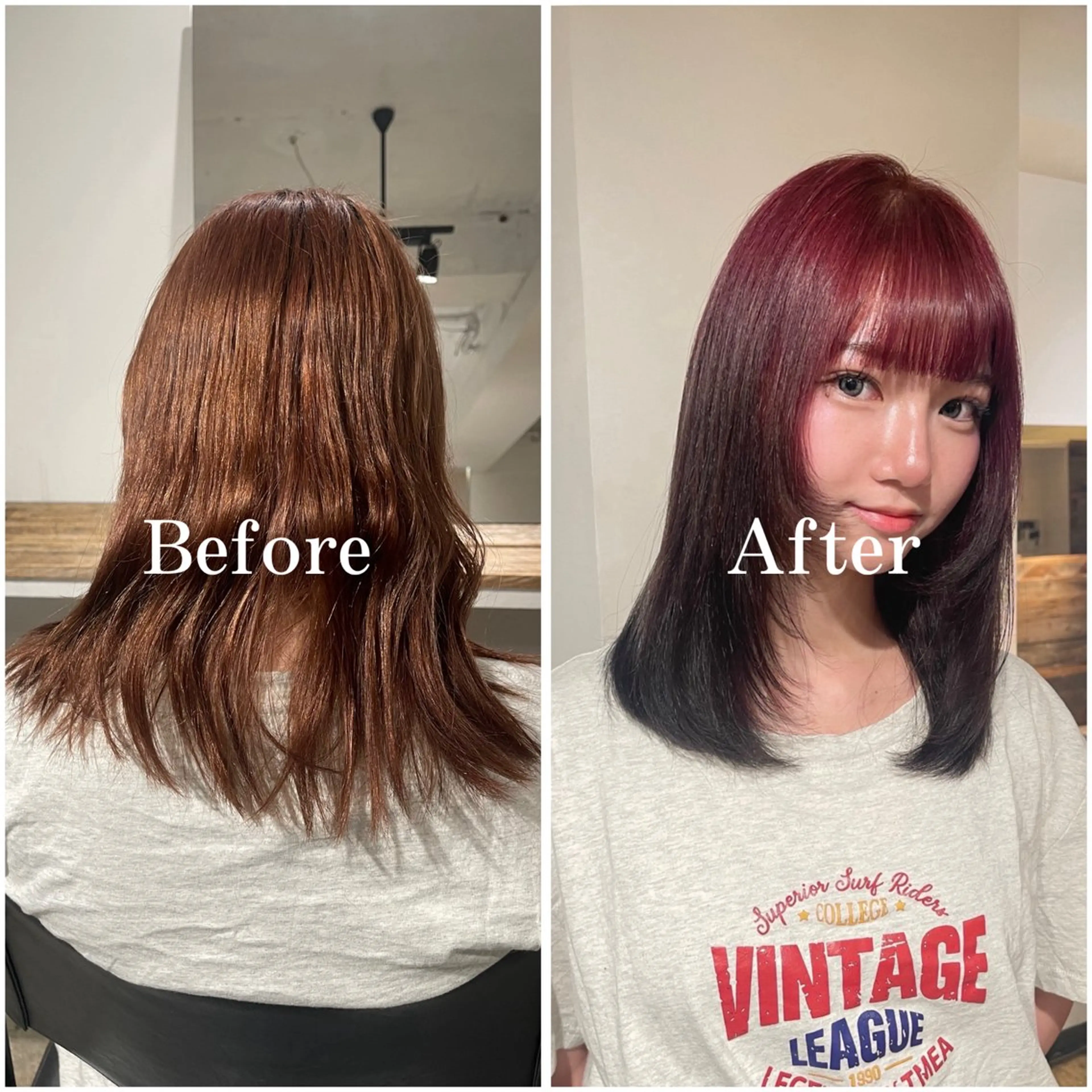 セミロング カラー デザインカラー ハイトーンカラー ヘアカラー トリートメント ヘッドスパ ムラ修正/ ハイトーン💖Riaのヘアスタイル