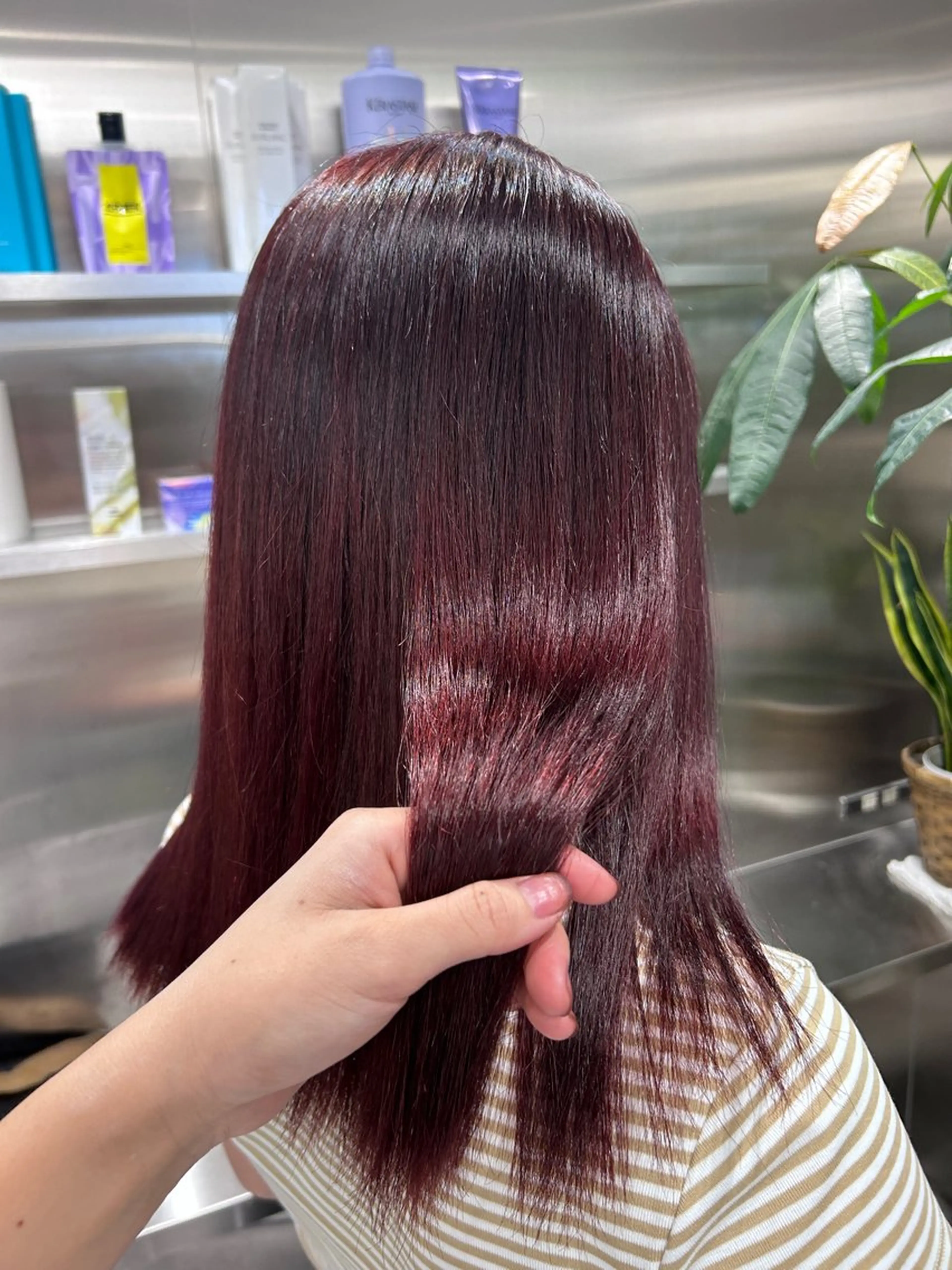 ミディアム カラー ヘアカラー 冬っぽカラー/ マツエク/ゆきなのマツエク・マツパデザイン