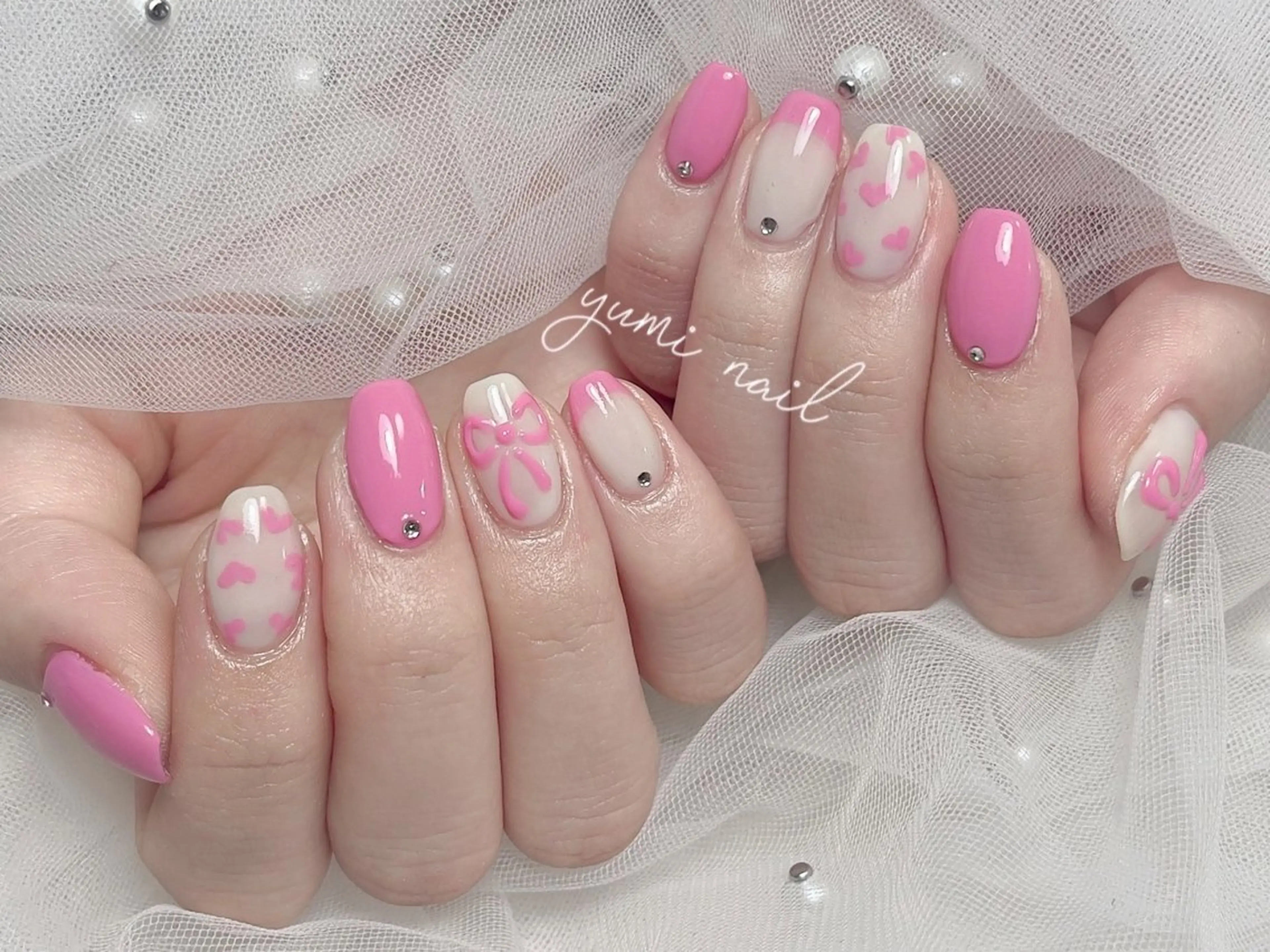 ネイル 𝐲𝐮𝐦𝐢🎀 長さ出しデザイン専門のネイルデザイン