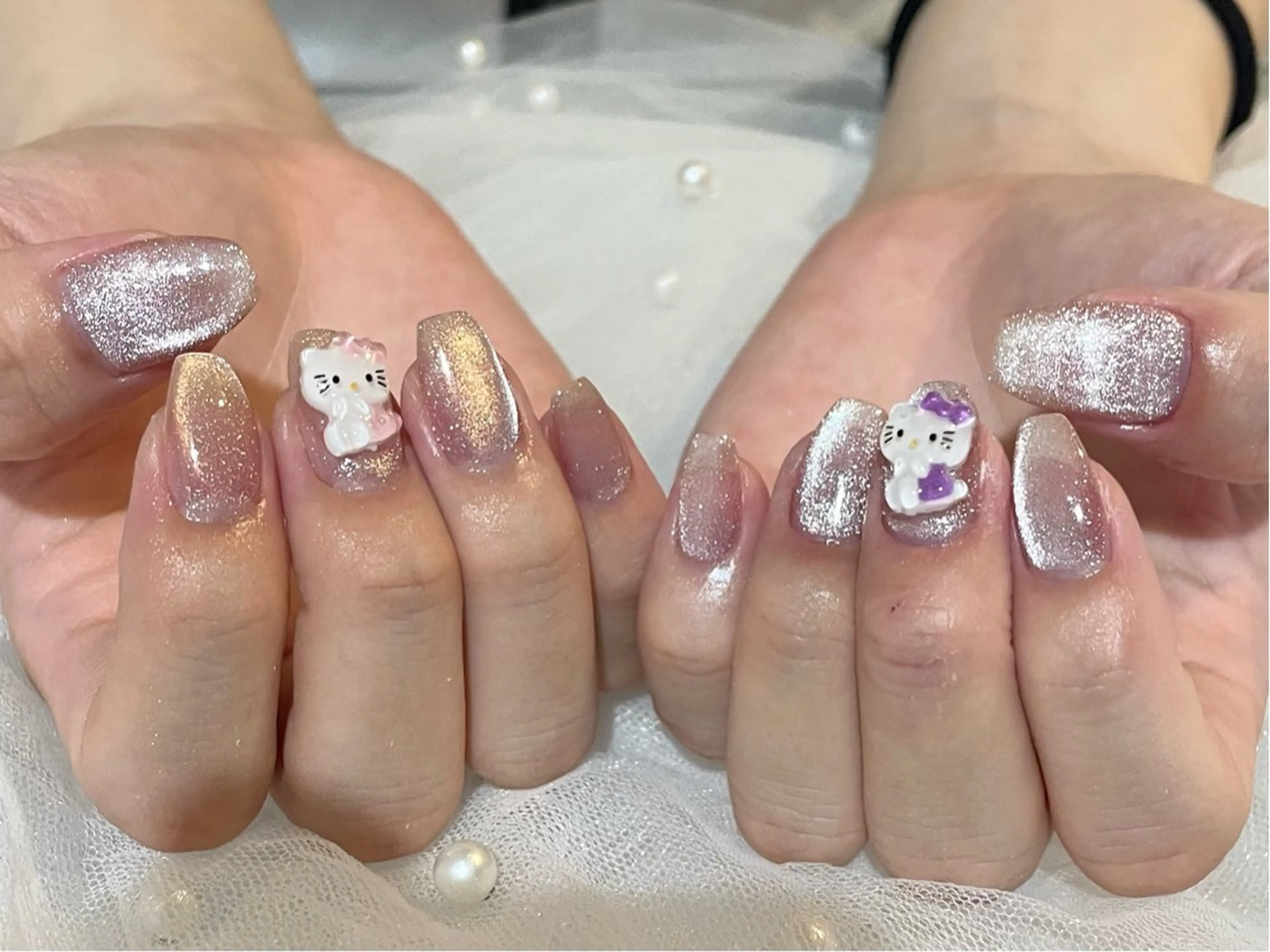 ネイル アートネイル オーロラネイル チークネイル フットネイル ジェルネイル ハンドネイル amiLe 🎀yuunaのネイルデザイン