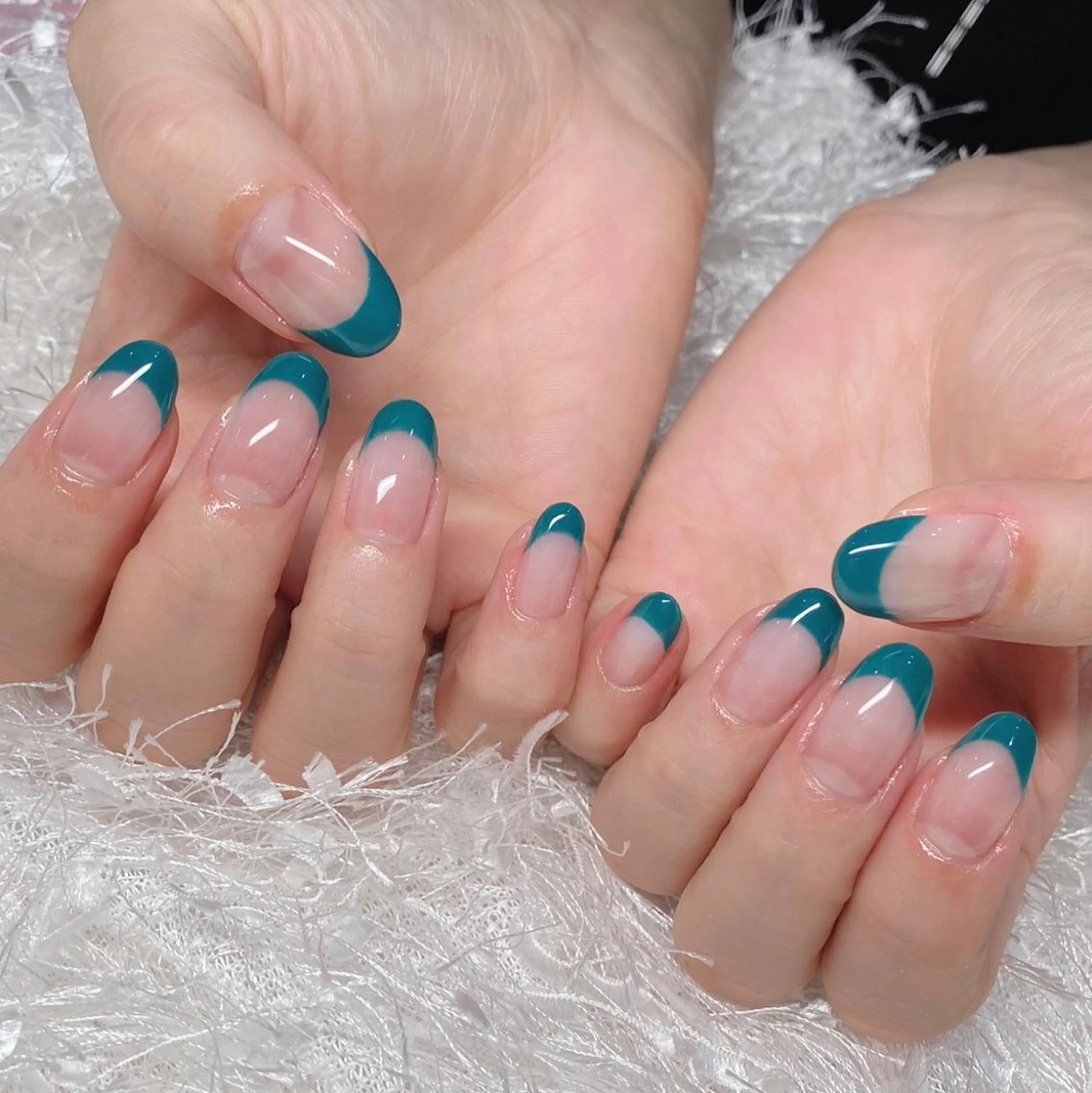 ネイル 長さ出し フレンチネイル ジェルネイル グラデーション 韓国ネイル ハンドネイル Nail&eye Belire 新宿のネイルデザイン