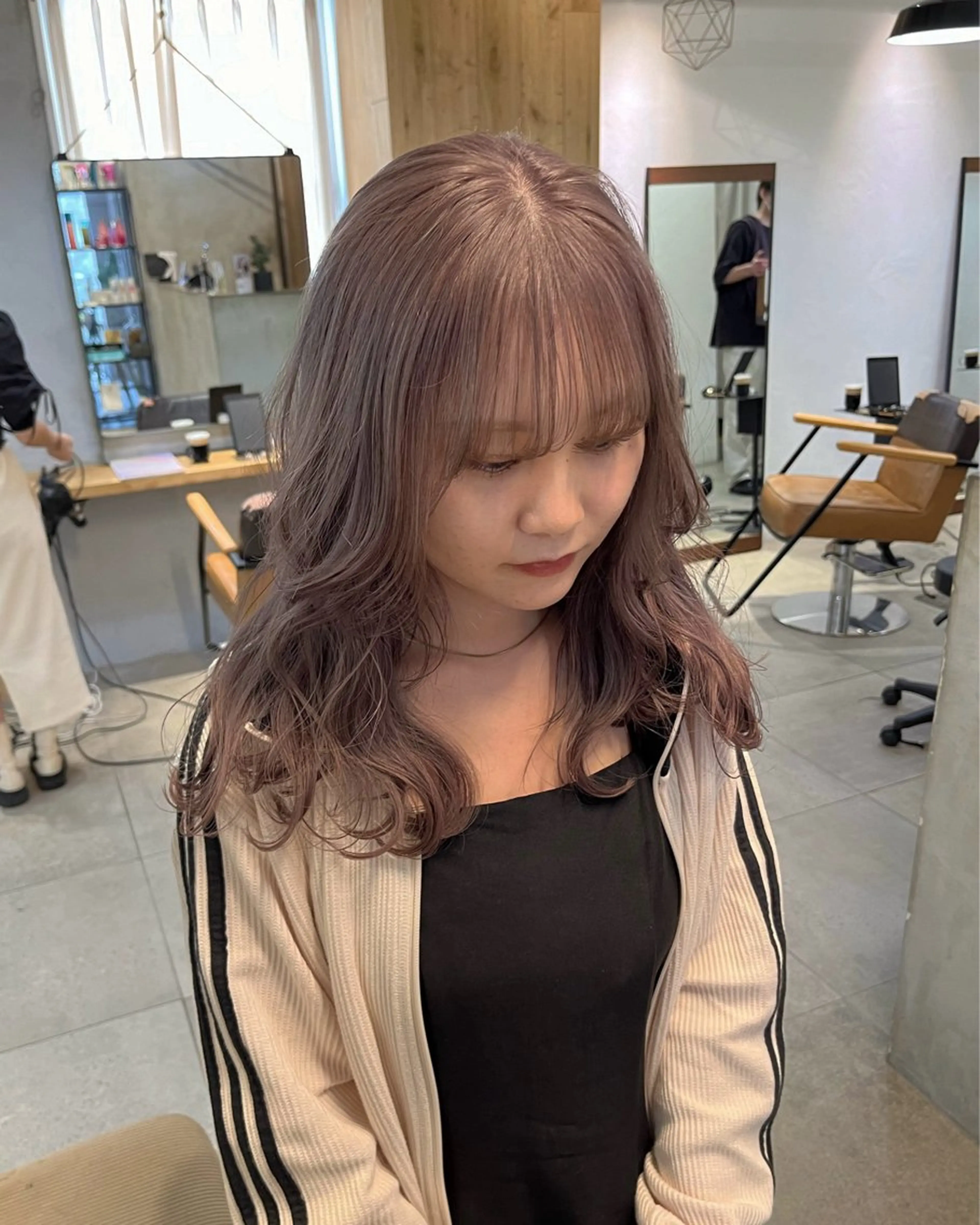 ミディアム カラー ヘアカラー トリートメント オリーブ/縮毛♡ Natsuno🩰のヘアスタイル